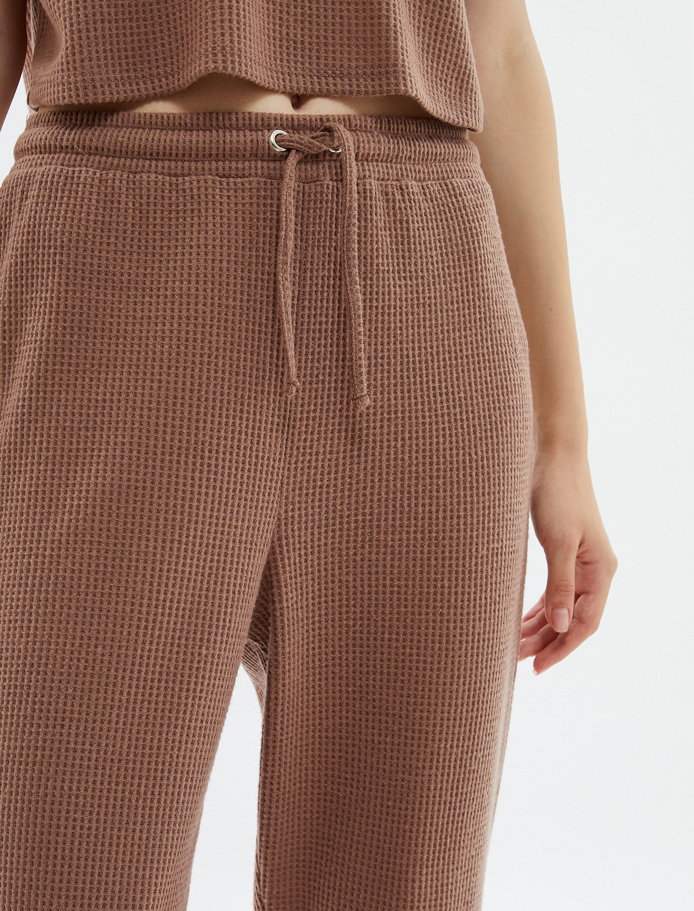   Jogger Eşofman Altı Beli Lastikli Dokulu