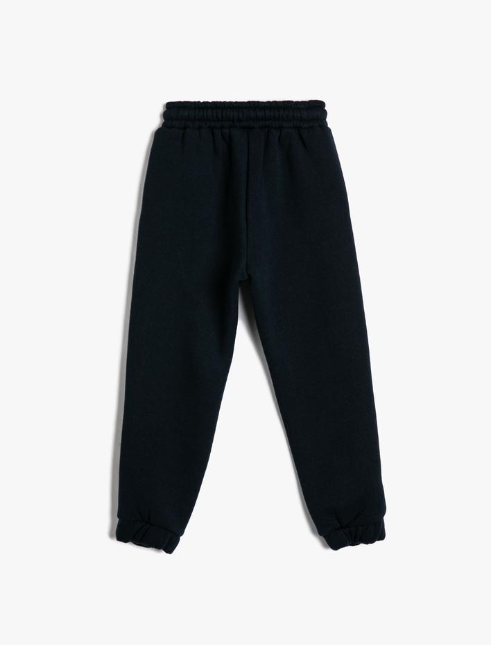Erkek Çocuk Basic Jogger Eşofman Altı Beli Bağlamalı Cep Detaylı Şardonlu