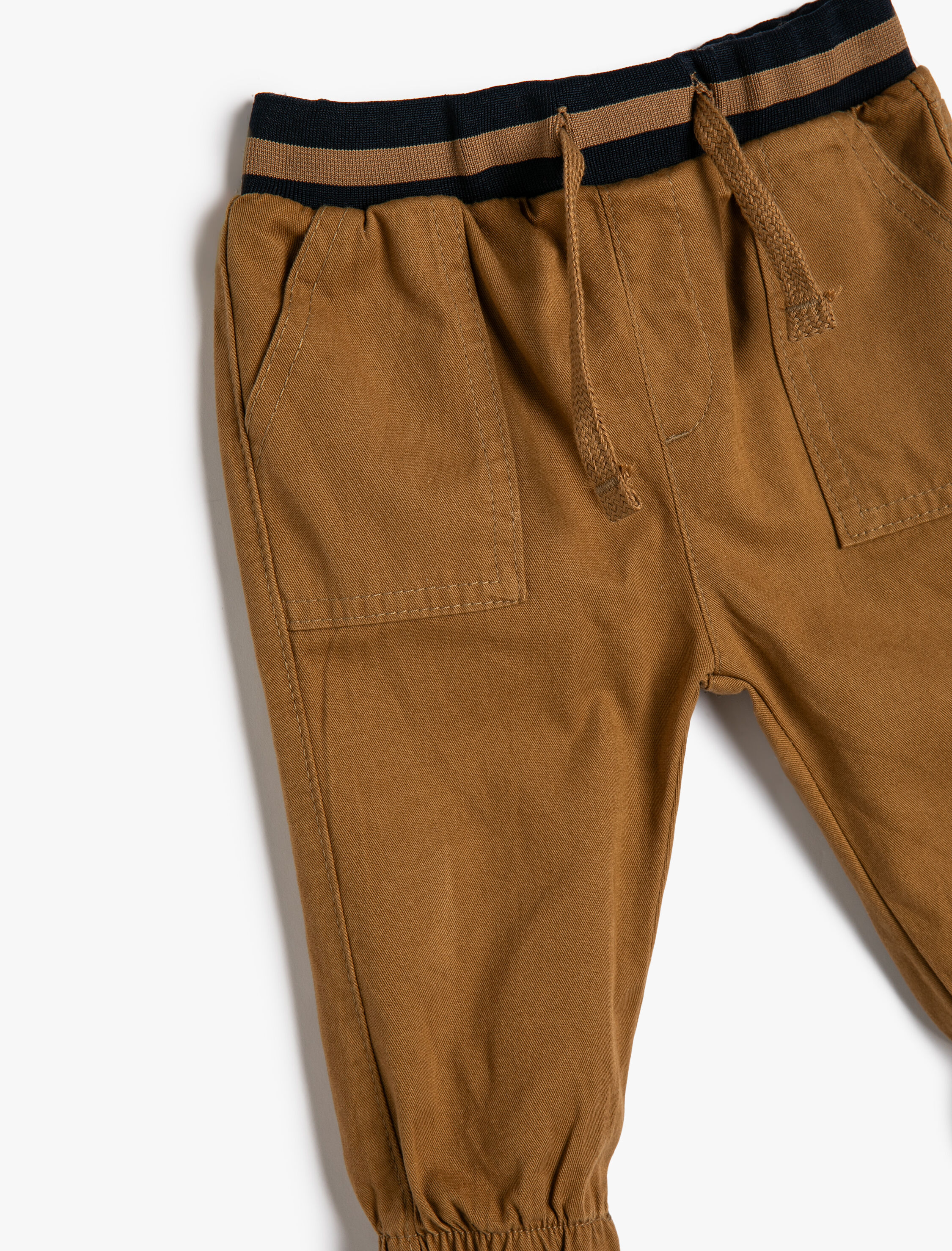 Erkek Bebek Jogger Pantolon Cep Detaylı Beli Lastikli Pamuklu
