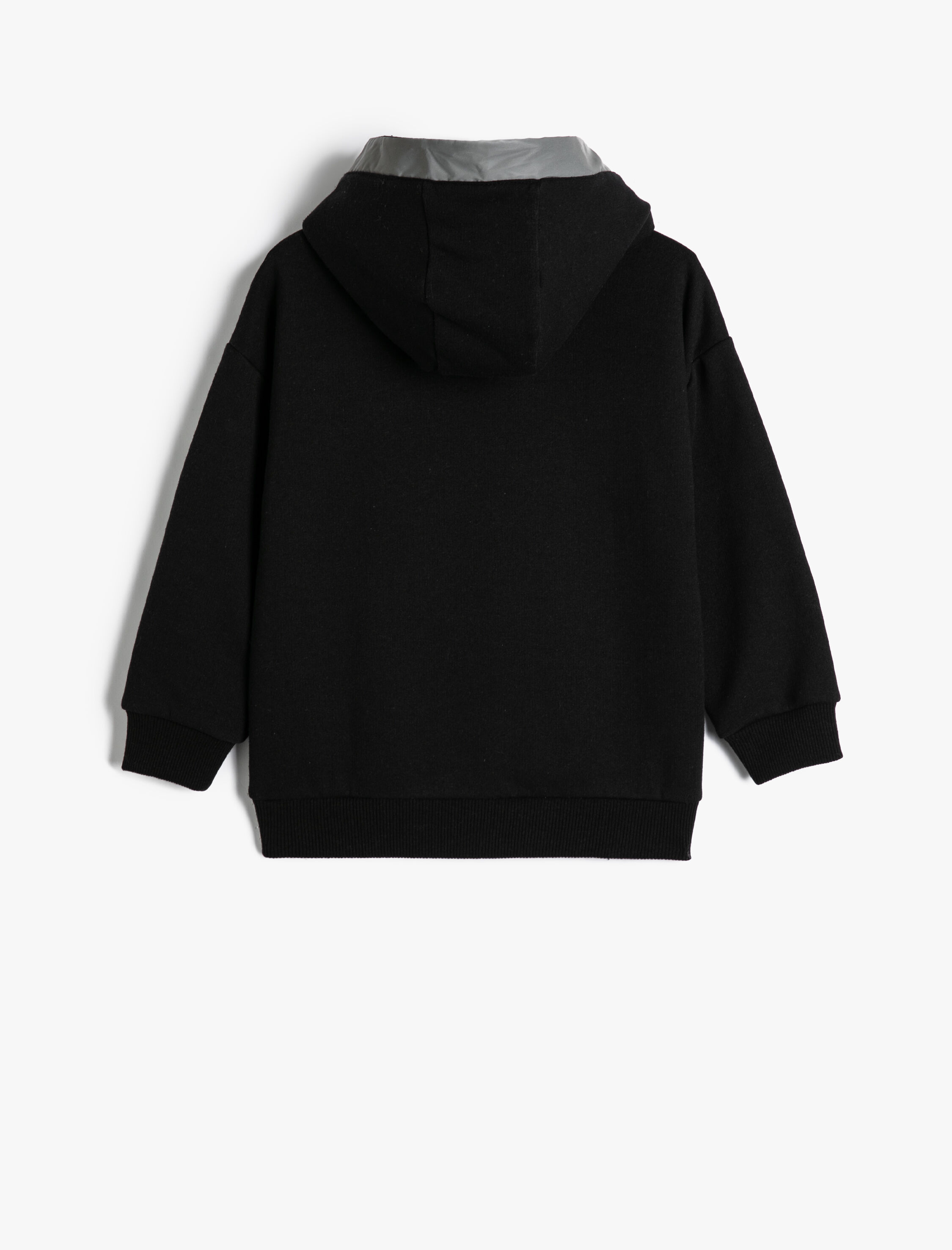  Erkek Çocuk Kapşonlu Sweatshirt Kanguru Cepli Uzun Kollu Renk Bloklu Şardonlu