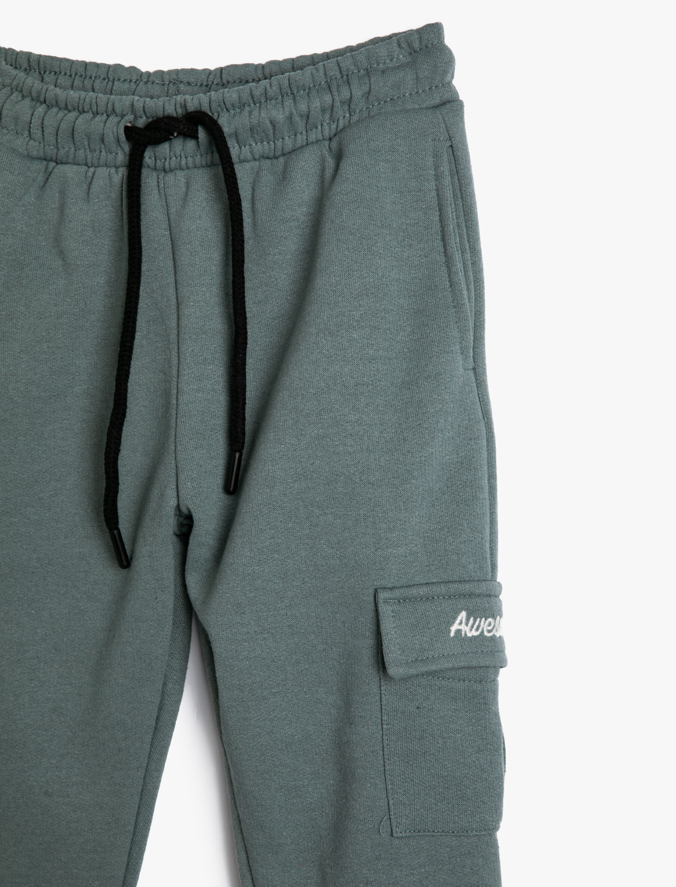  Erkek Çocuk Basic Jogger Eşofman Altı Şardonlu Cep Detaylı Beli Bağlamalı