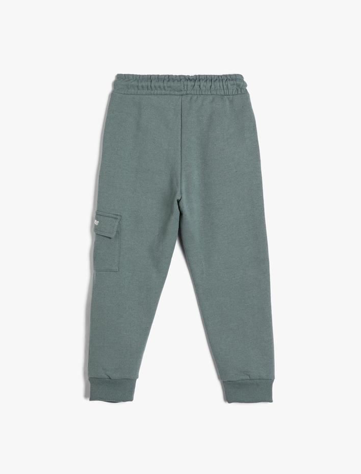 Erkek Çocuk Basic Jogger Eşofman Altı Şardonlu Cep Detaylı Beli Bağlamalı