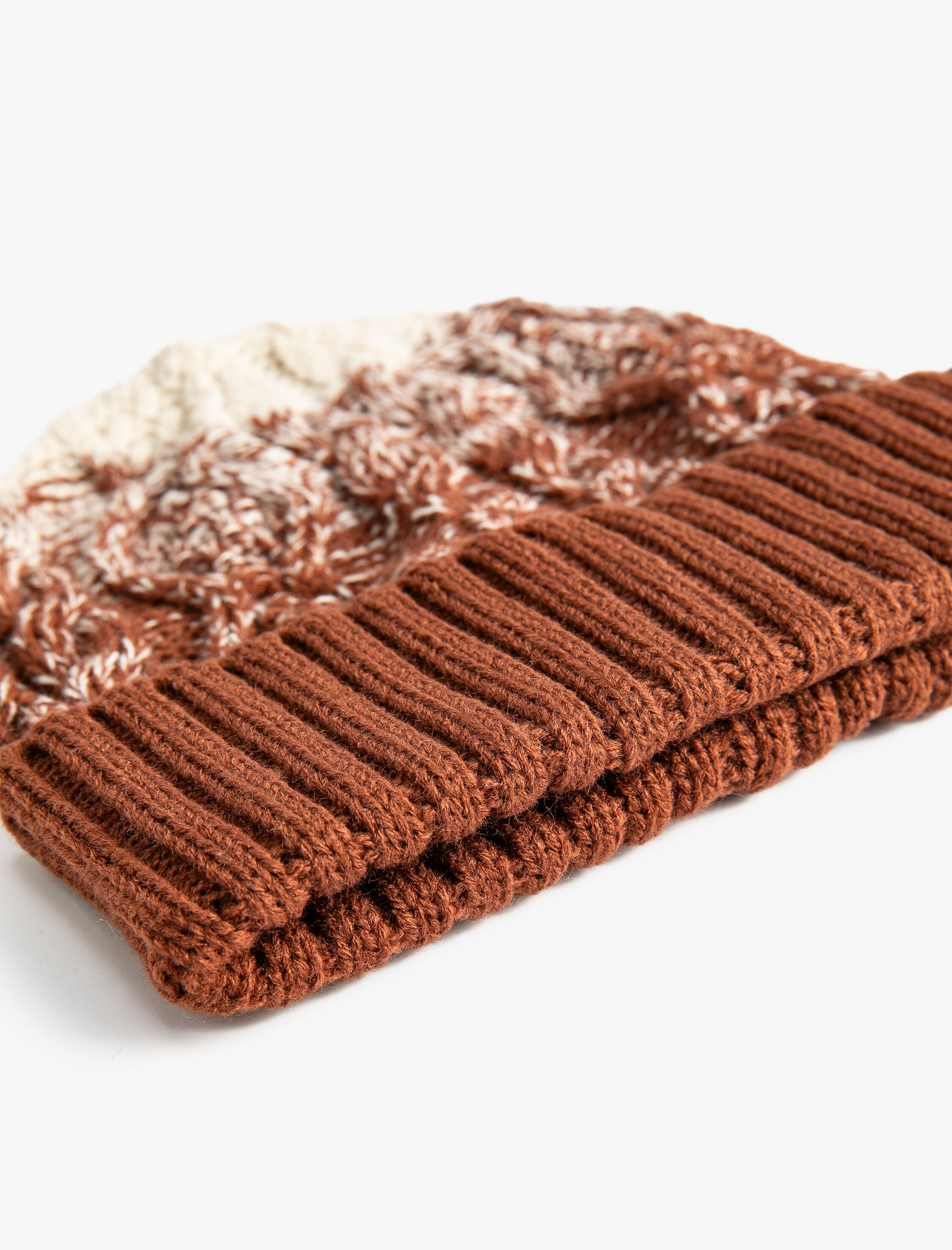  Erkek Örgü Bere Katlama Detaylı Çok Renkli