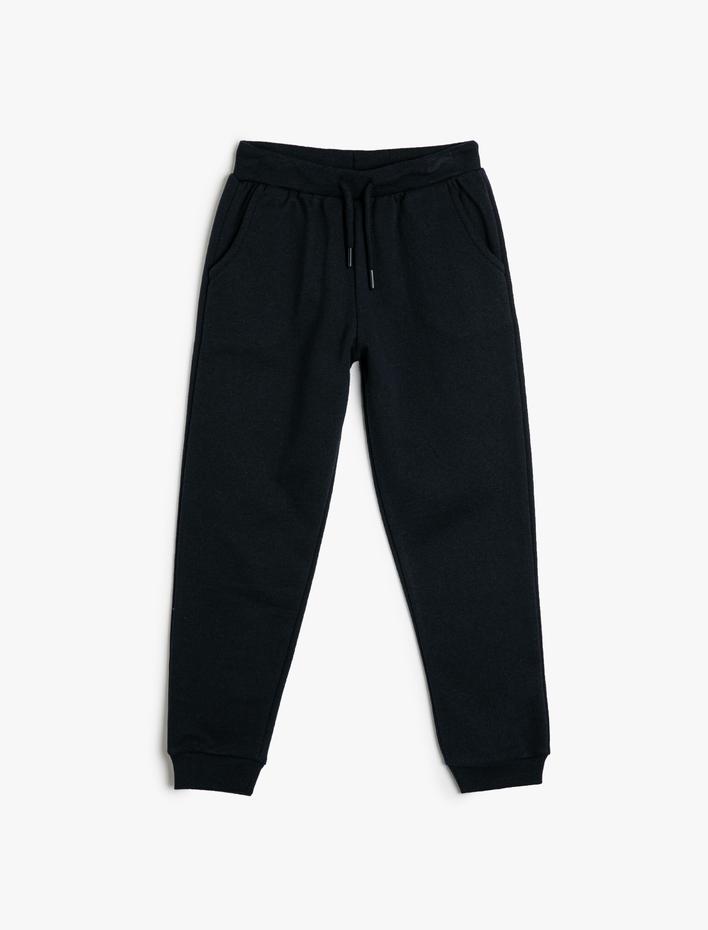 Erkek Çocuk Basic Jogger Eşofman Altı Cepli Beli Bağlamalı Şardonlu