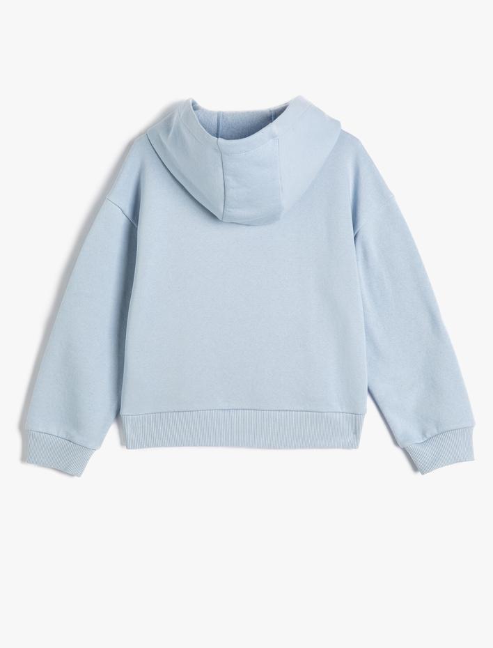 Kız Çocuk Tweety Kapşonlu Sweatshirt Lisanslı Uzun Kollu Şardonlu