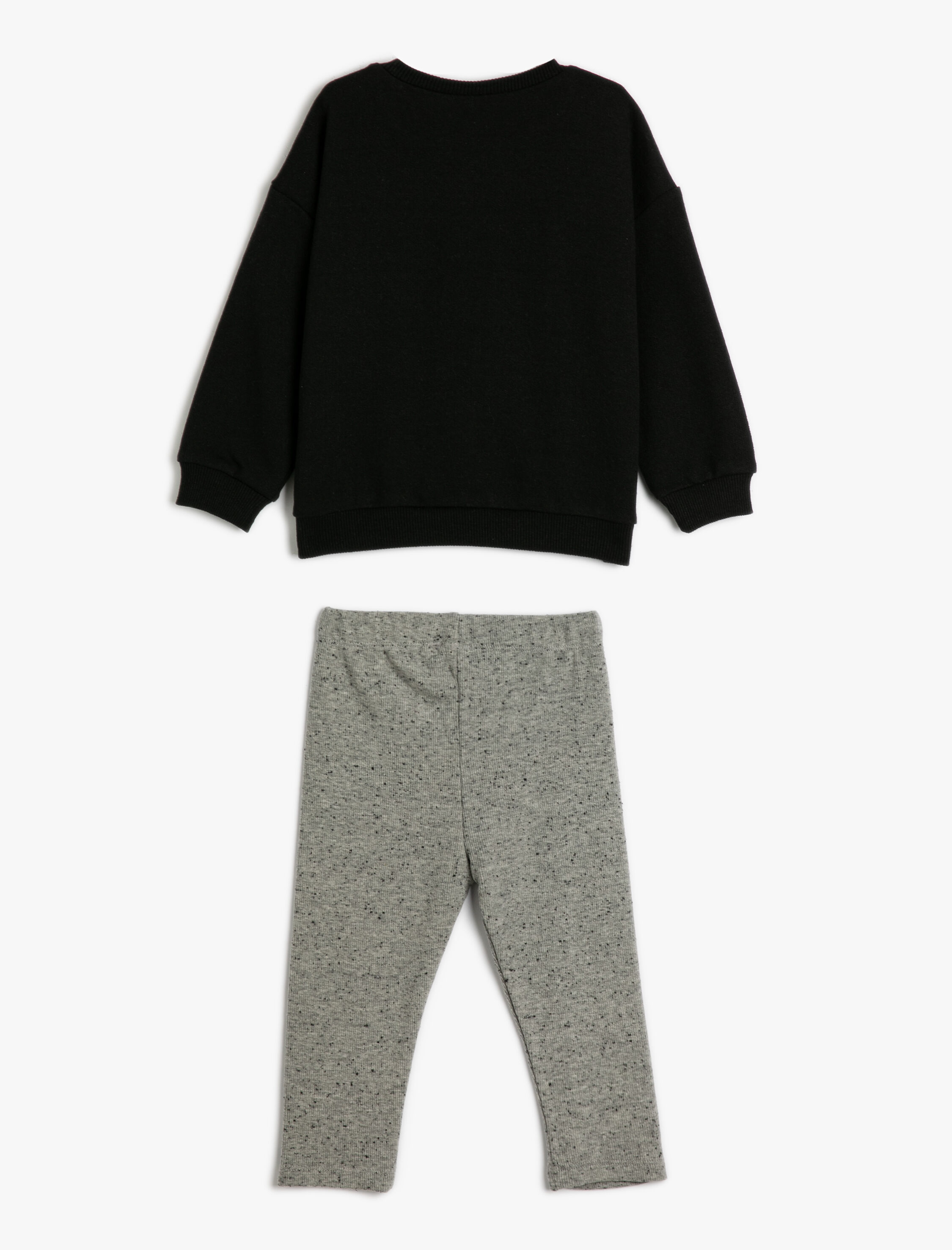  Erkek Bebek 2'li Basic Eşofman Seti Uzun Kollu Üst ve Beli Lastikli Eşofman Altı