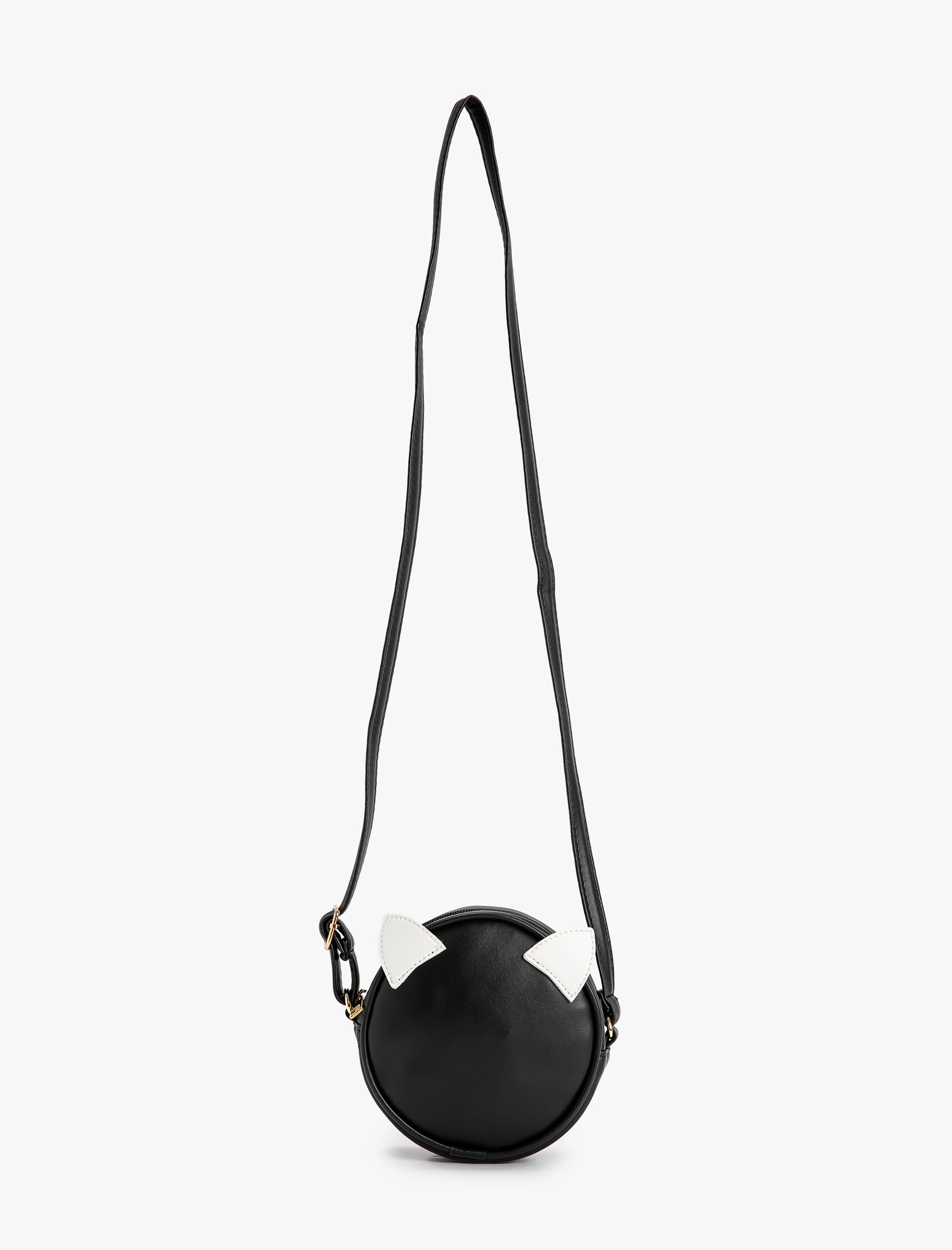 Kız Çocuk Mini Çapraz Askılı Çanta Kedi Kulaklı Fermuarlı