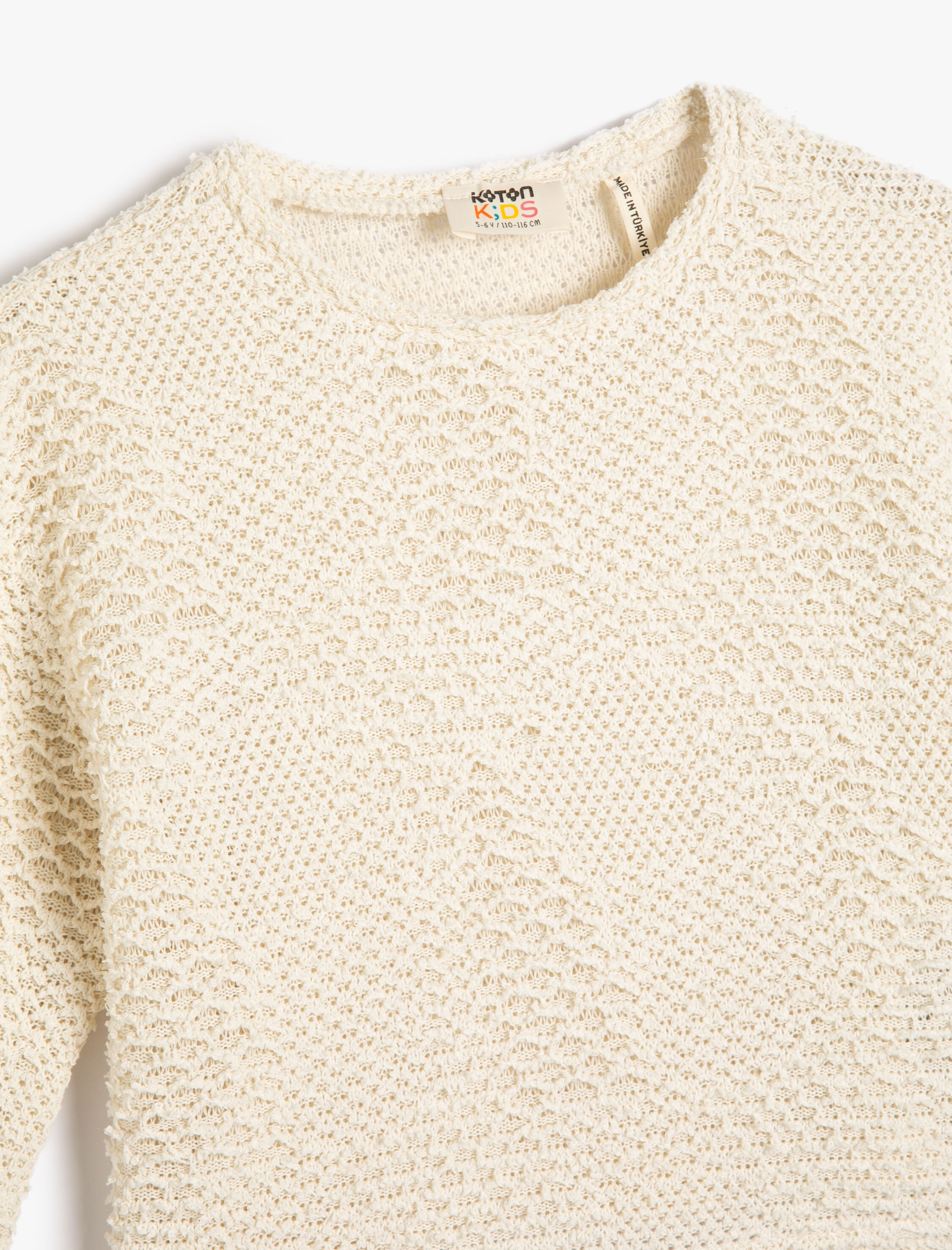  Kız Çocuk Tişört Uzun Kollu Kroşe Bisiklet Yaka