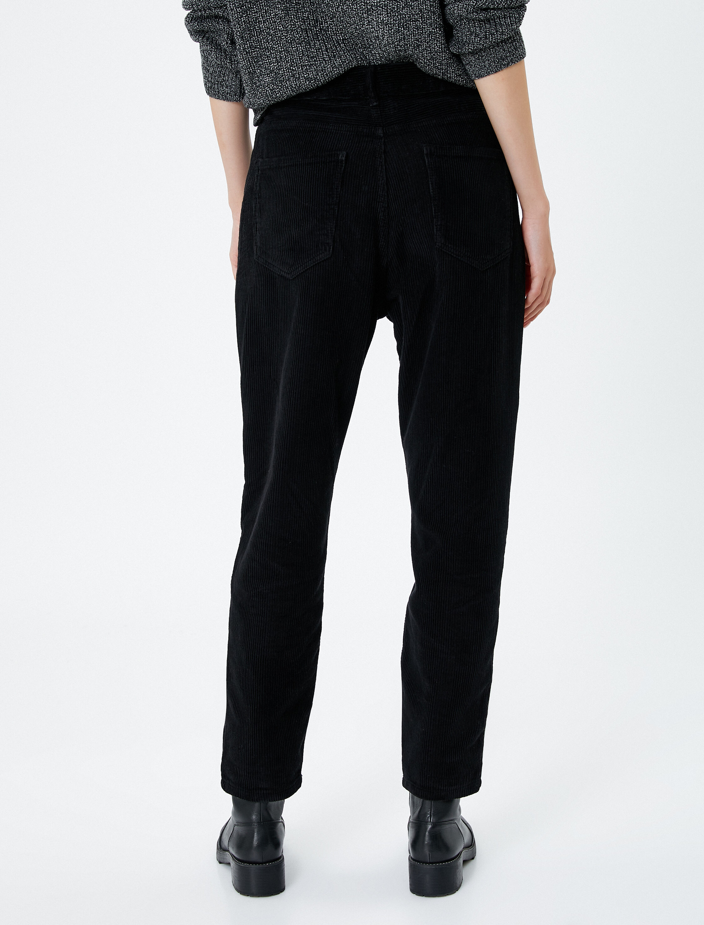   Yüksek Bel Kadife Pantolon