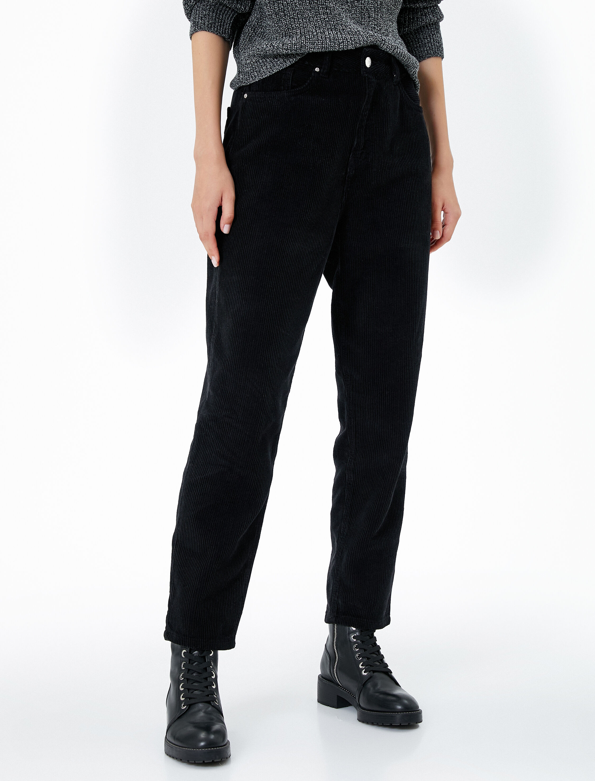   Yüksek Bel Kadife Pantolon