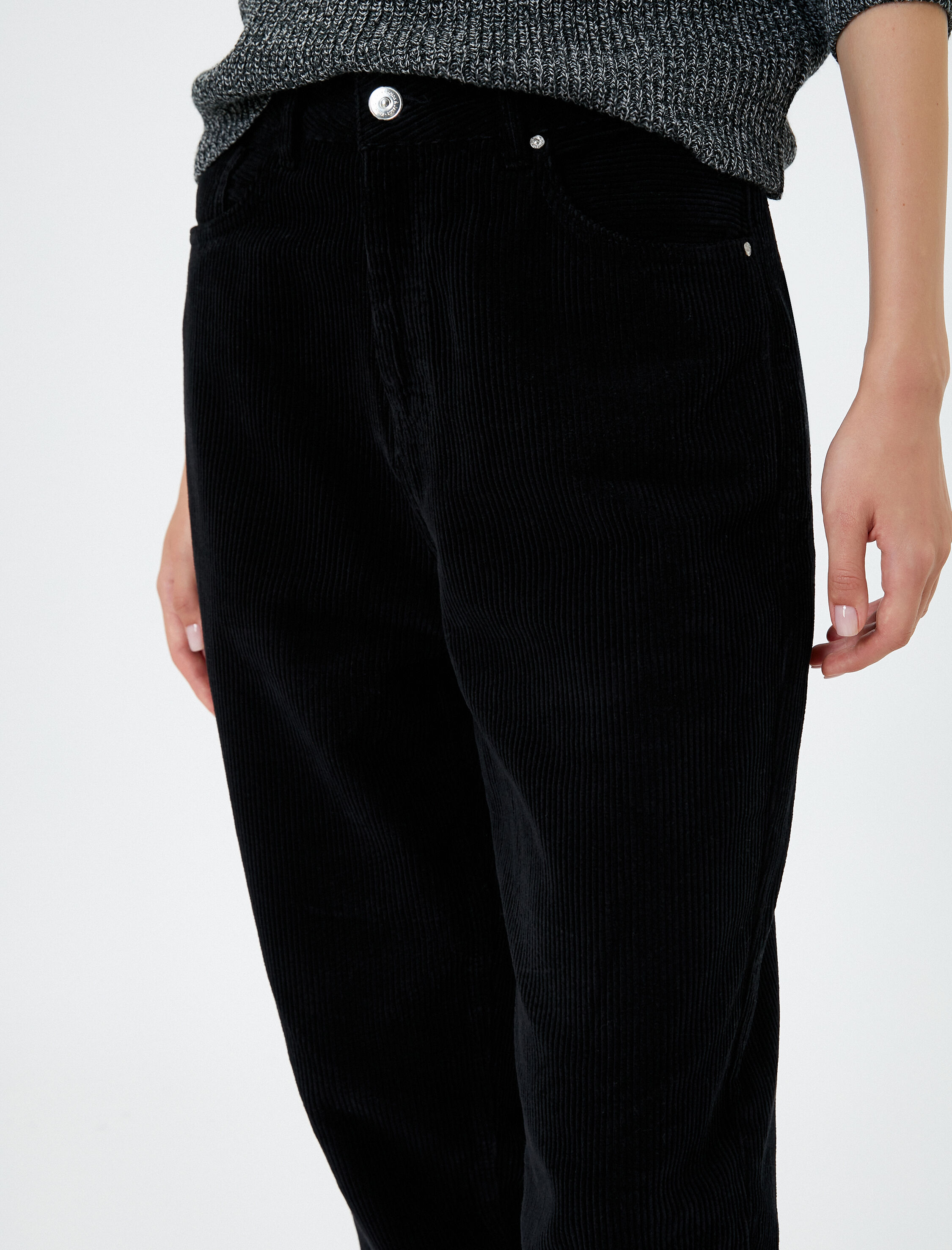   Yüksek Bel Kadife Pantolon