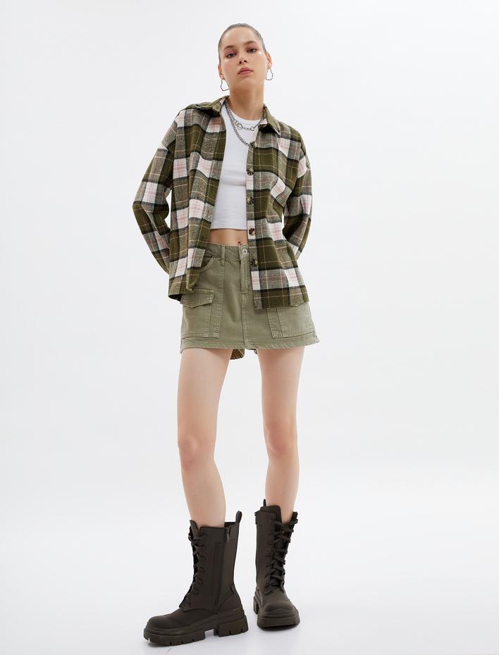  Oversize Oduncu Gömlek Ceket Yumuşak Dokulu Uzun Kollu