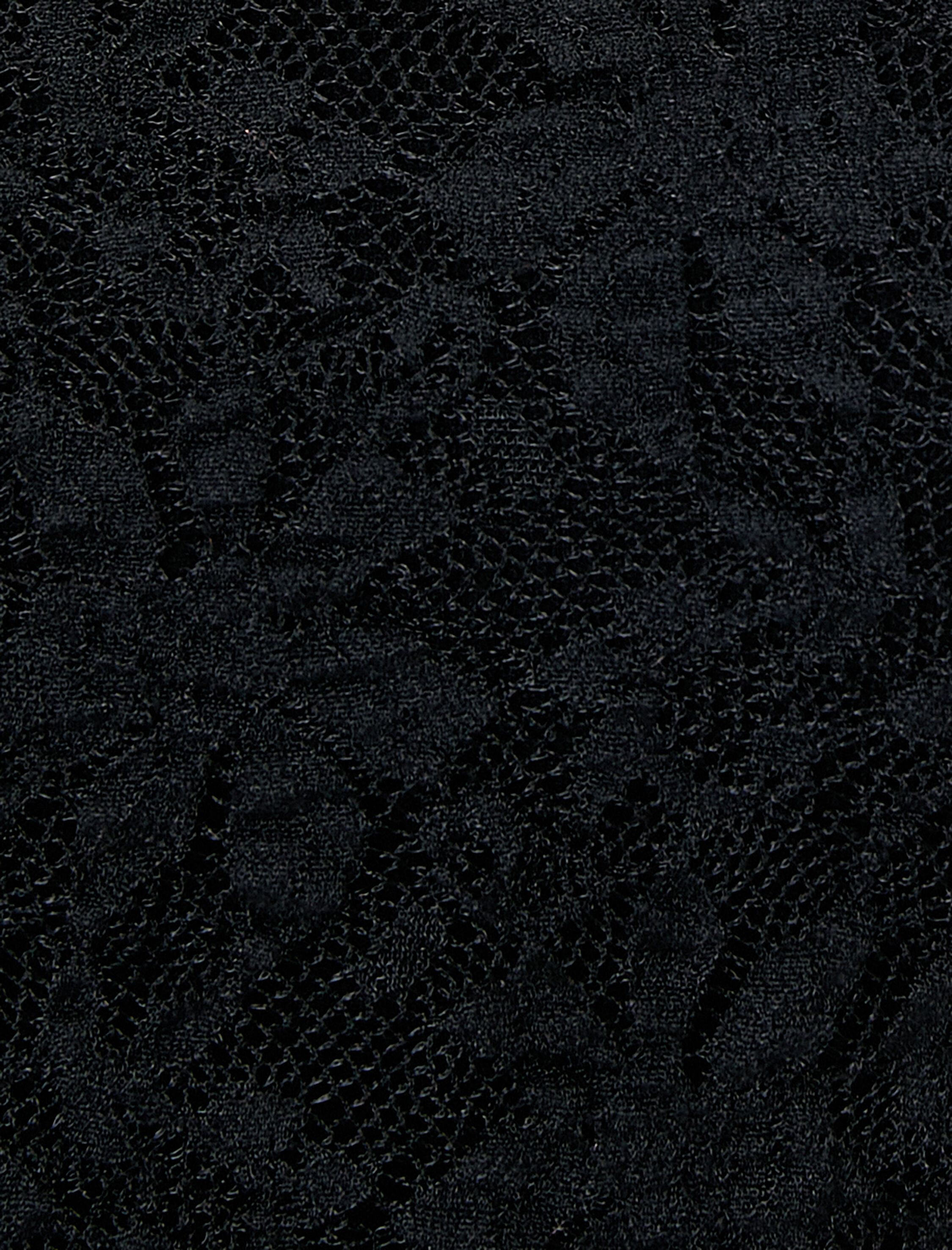   Crop Tül Bluz Çiçek Desenli Uzun Kollu Dik Yaka