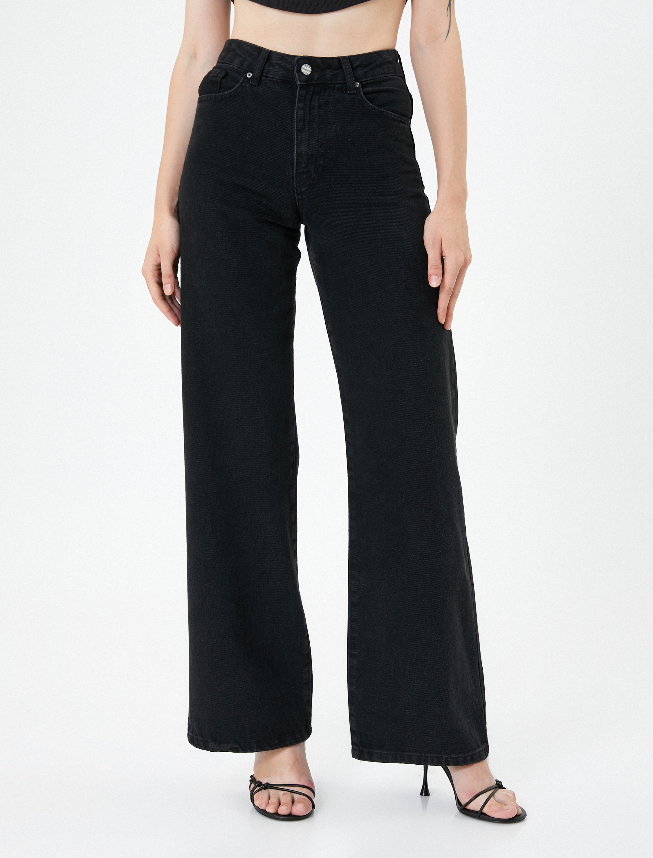   Geniş Paça Kot Pantolon Yüksek Bel - Bianca Jean