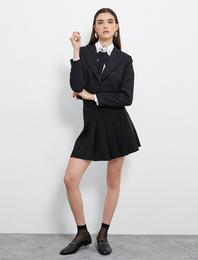 Crop Blazer Ceket Tek Düğmeli
