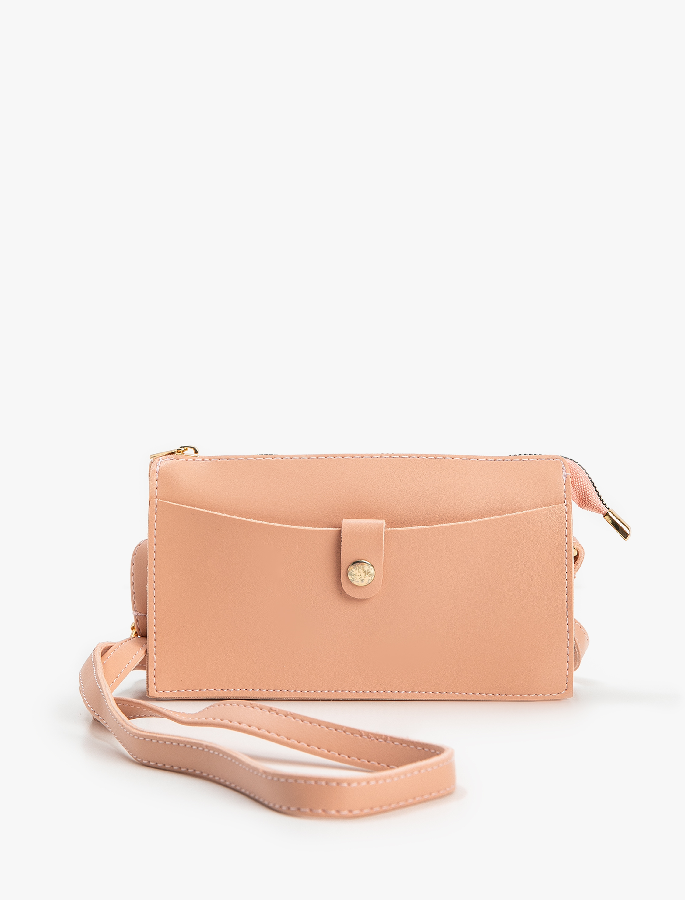  Kadın Çapraz Çanta Suni Deri Fermuarlı Çıtçıtlı