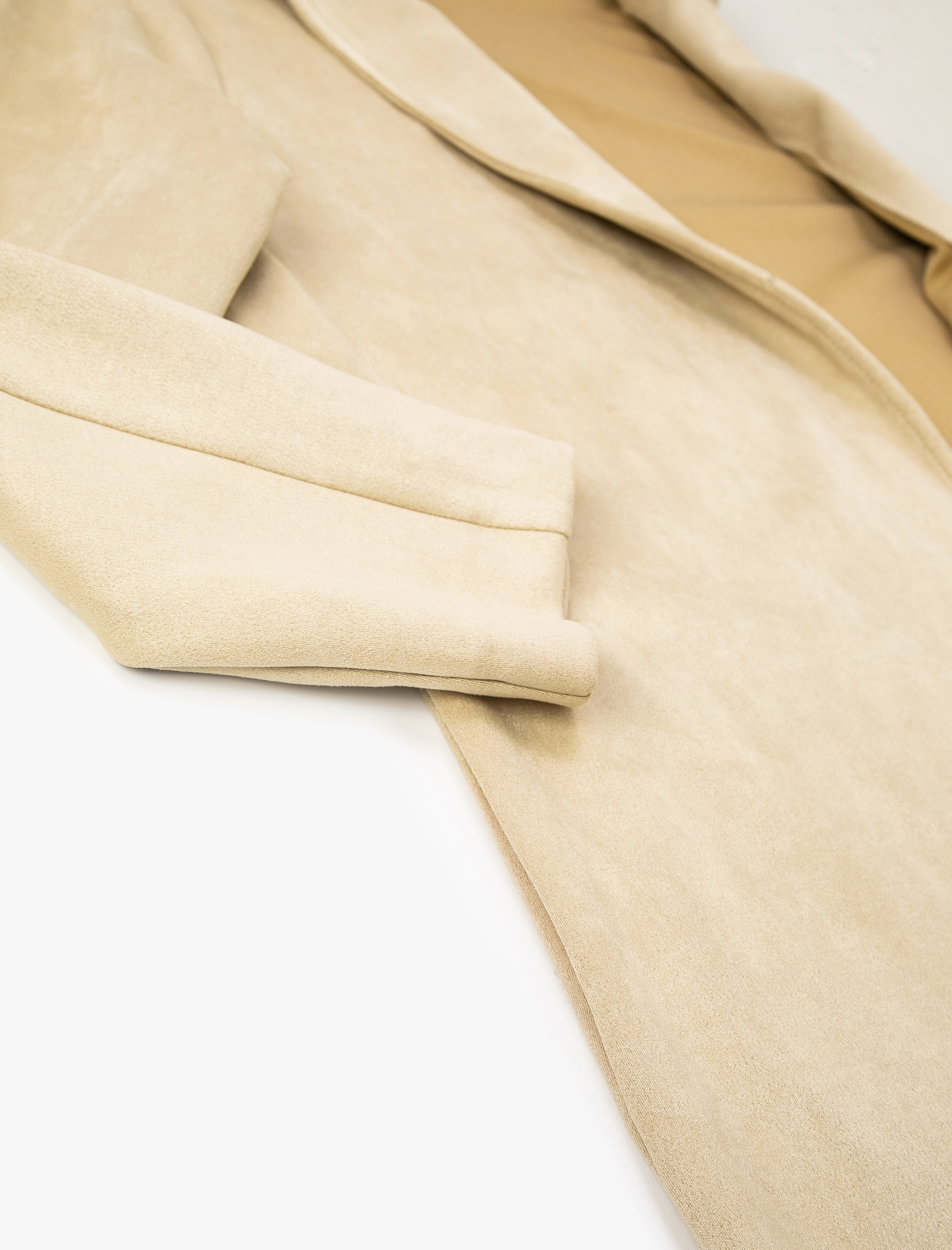 Trençkot Süet Görünümlü Rahat Kesim