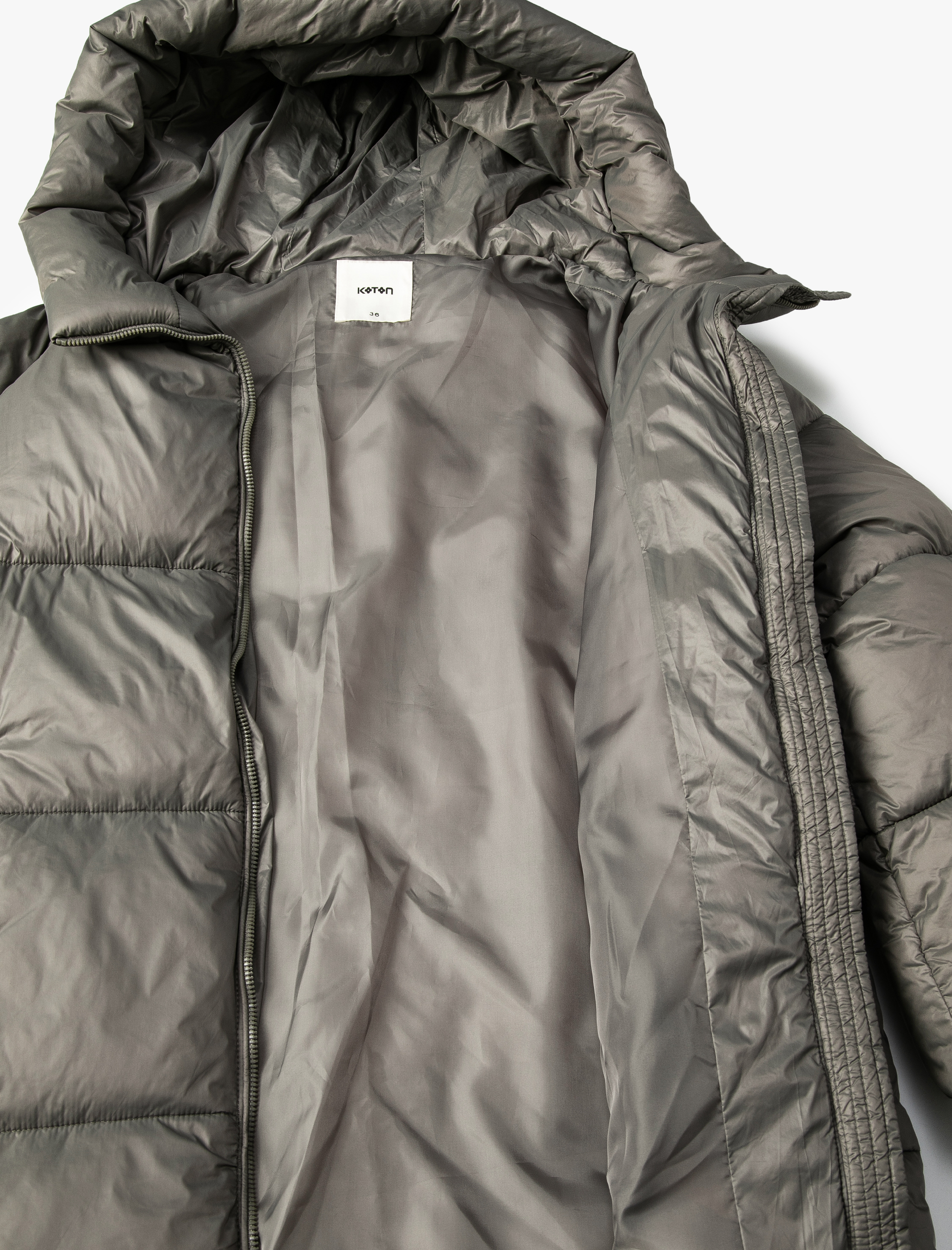   Şişme Mont Kapüşonlu Fermuarlı Ribanalı