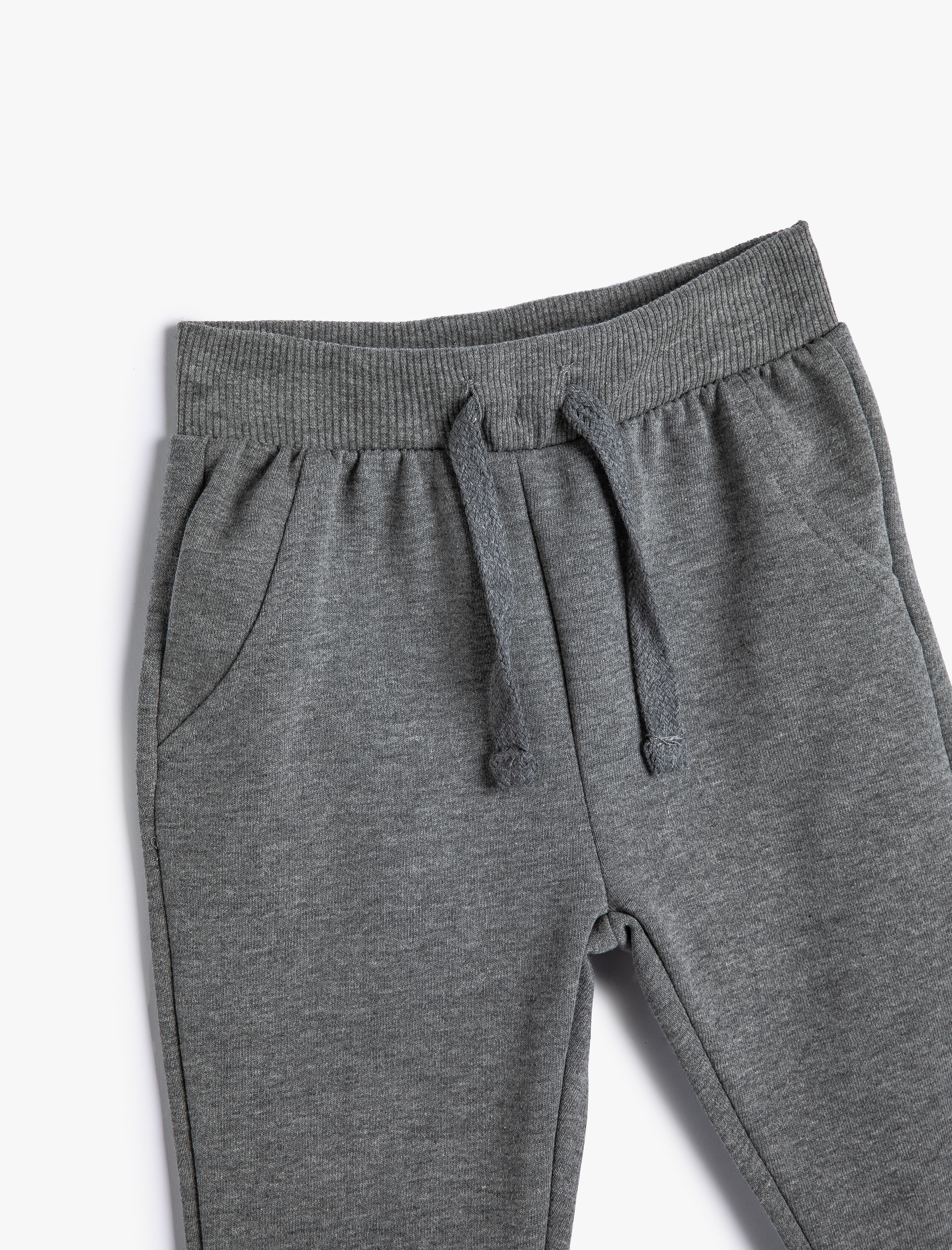 Erkek Bebek Basic Jogger Eşofman Altı Şardonlu Cepli Beli Bağlamalı Pamuklu