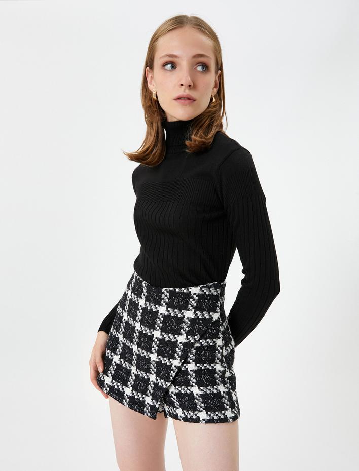  Triko Boğazlı Kazak Dokulu Akrilik Kaşmir Dokulu