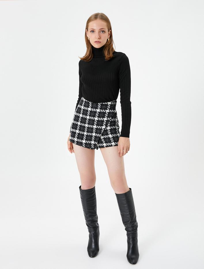  Triko Boğazlı Kazak Dokulu Akrilik Kaşmir Dokulu