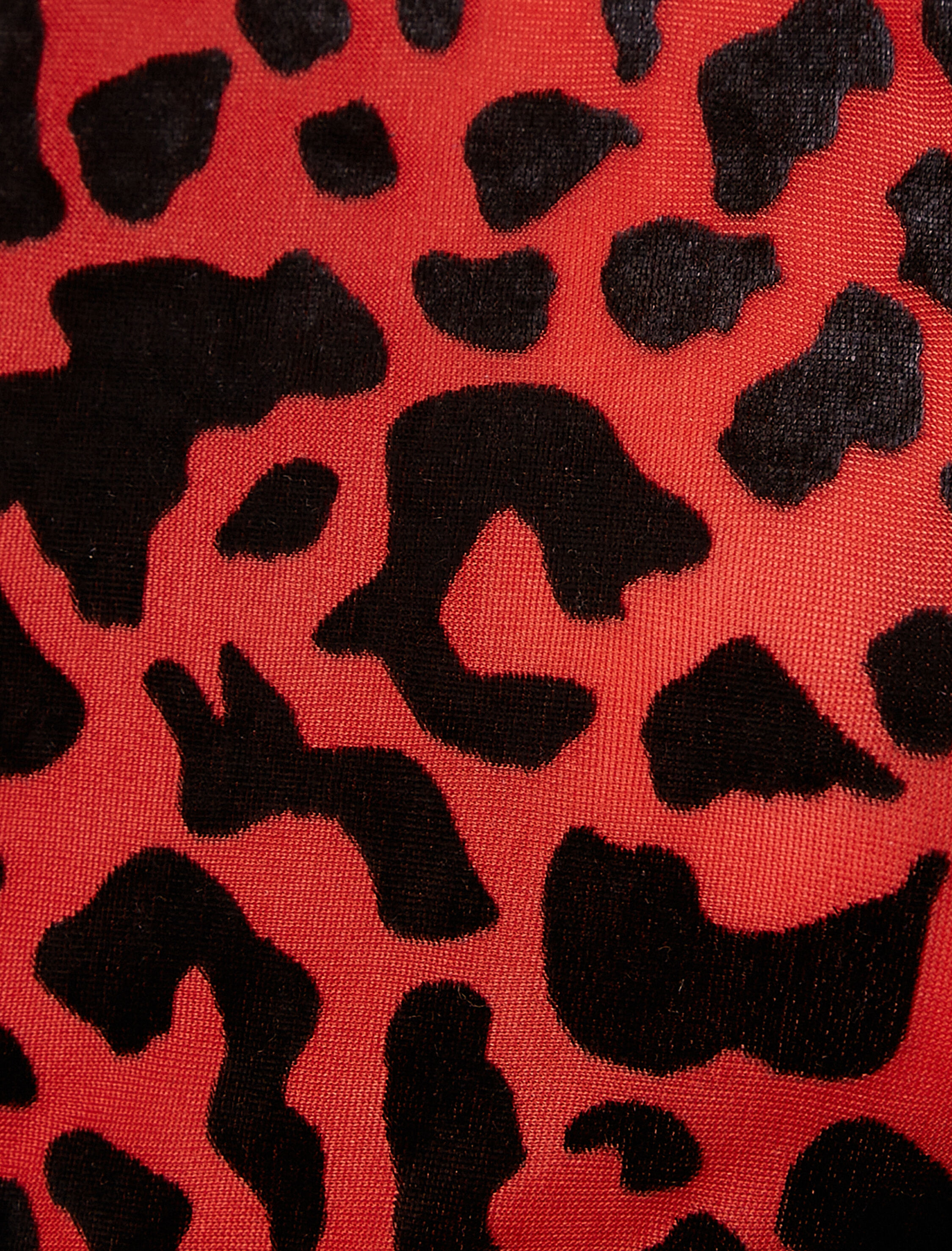   Uzun Kollu Tişört Dik Yaka Leopar Dokulu