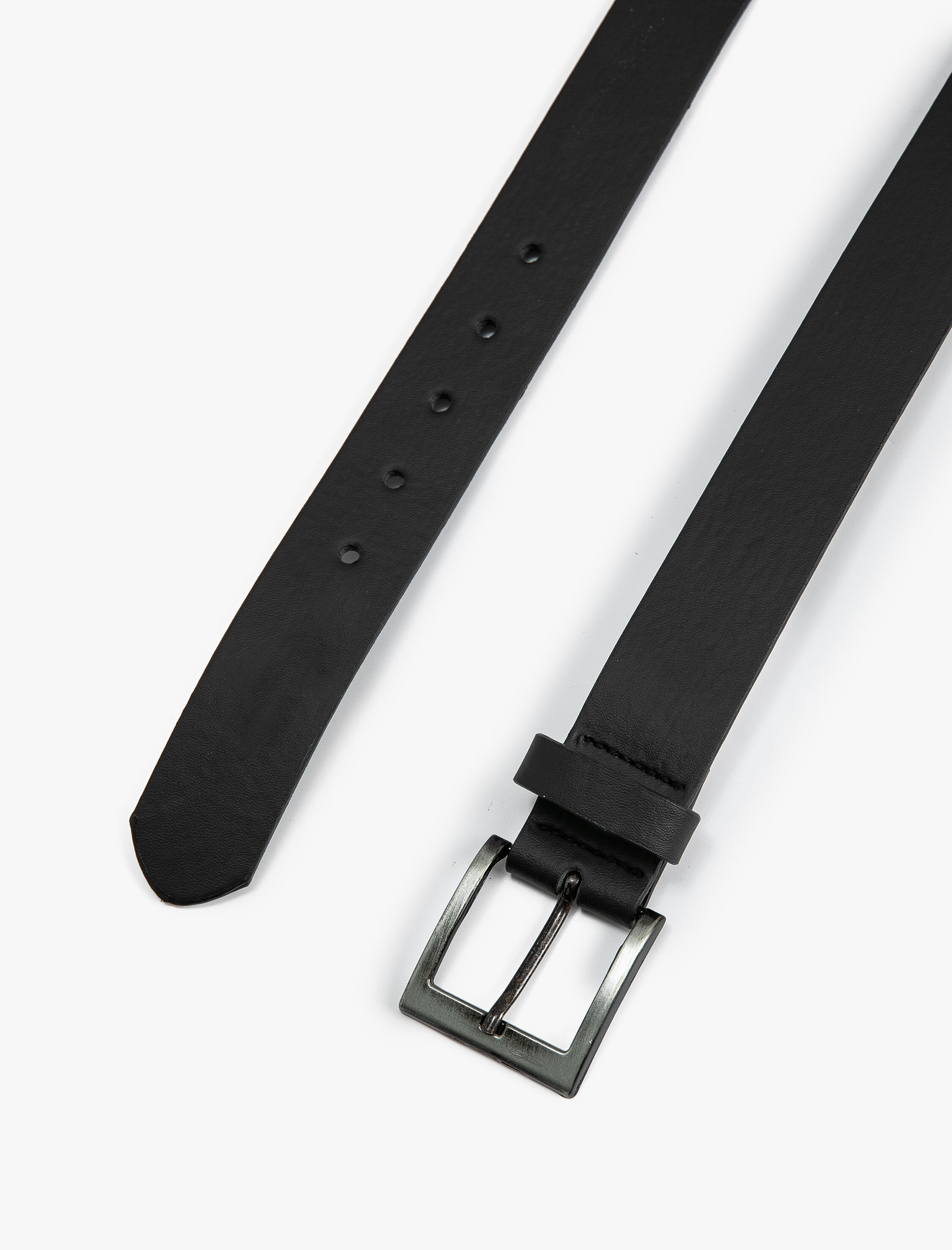  Erkek Kemer Deri Görünümlü Metal Toka Detaylı