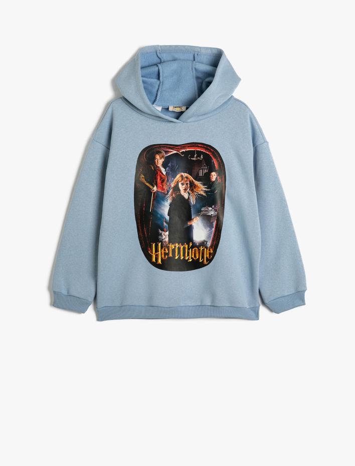 Kız Çocuk Harry Potter Sweatshirt Lisanslı Uzun Kollu Şardonlu