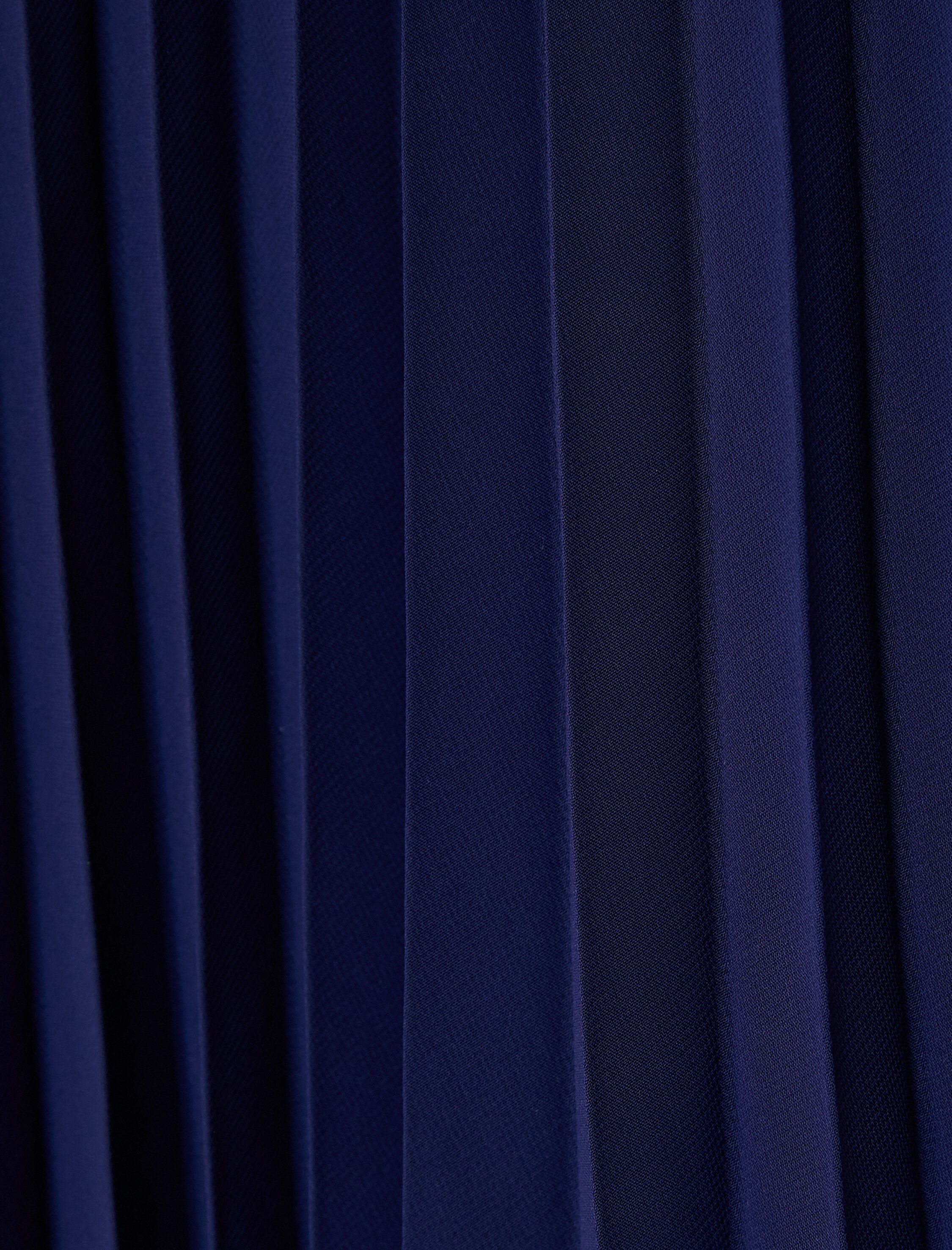   Midi Pileli Etek Lastikli Yüksek Bel Astarlı