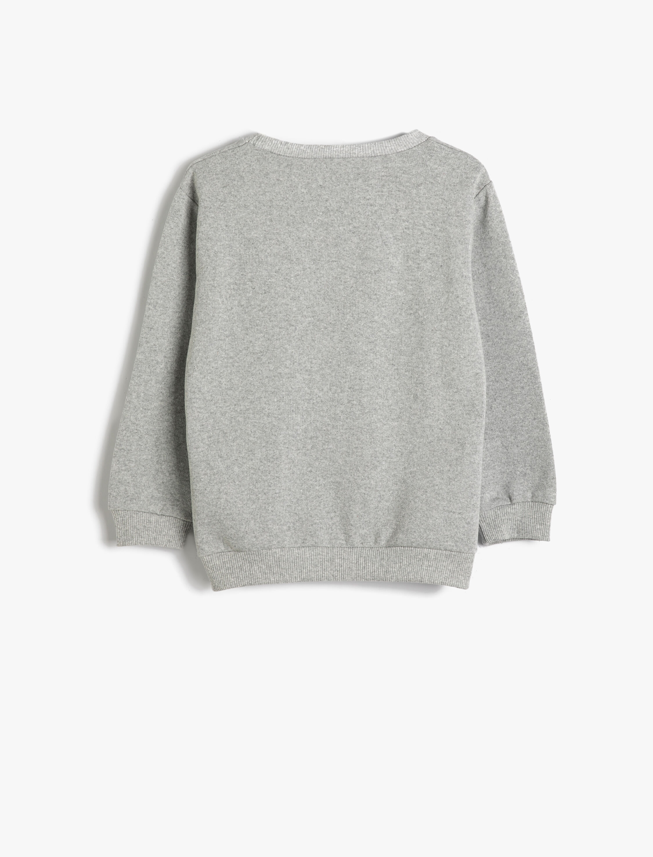  Erkek Çocuk Sweatshirt Uzun Kollu Bisiklet Yaka Kolej Baskılı Şardonlu