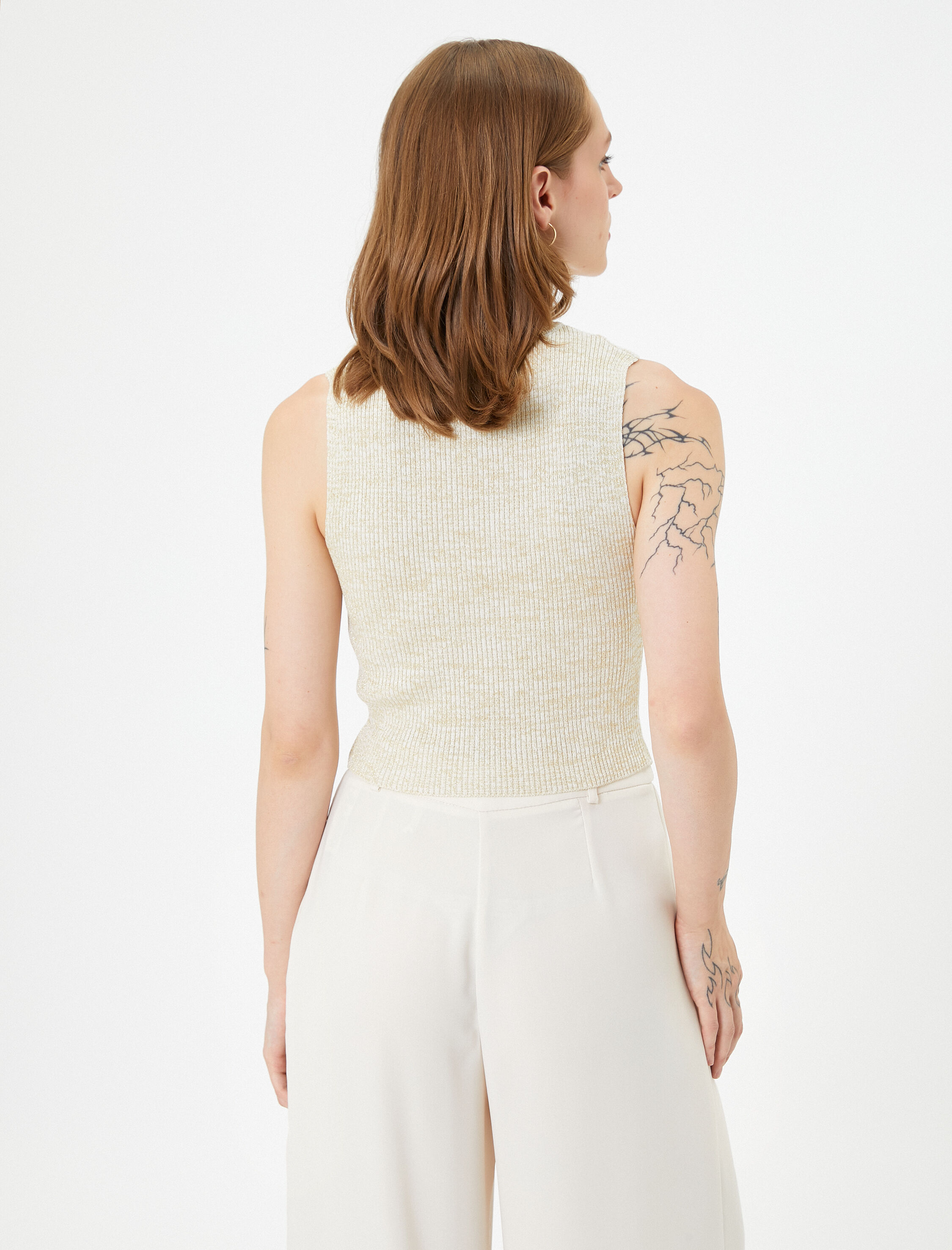   Triko Fitilli Atlet Dik Yaka Simli