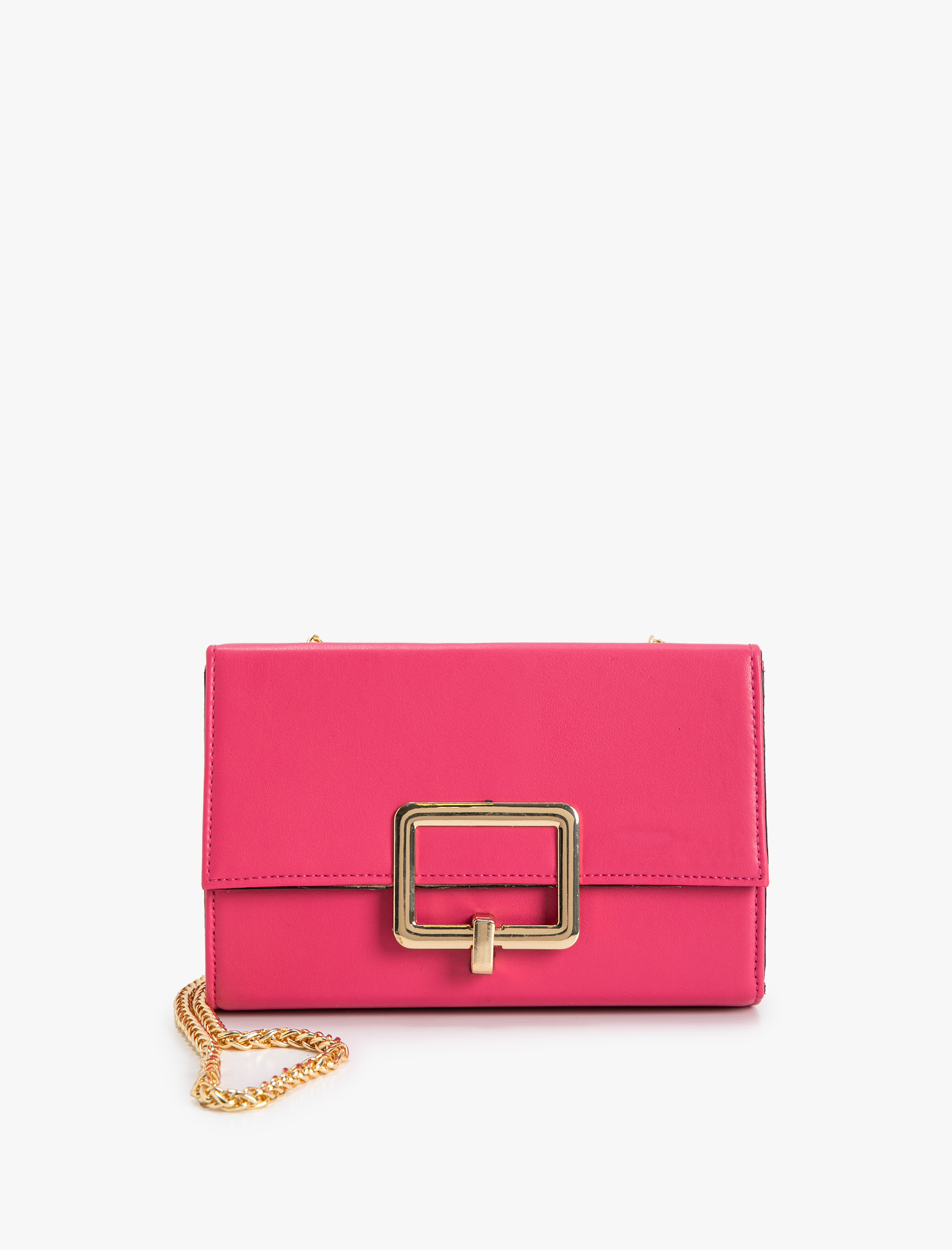  Kadın Çapraz Çanta Suni Deri Metal Tokalı Zincir Askılı