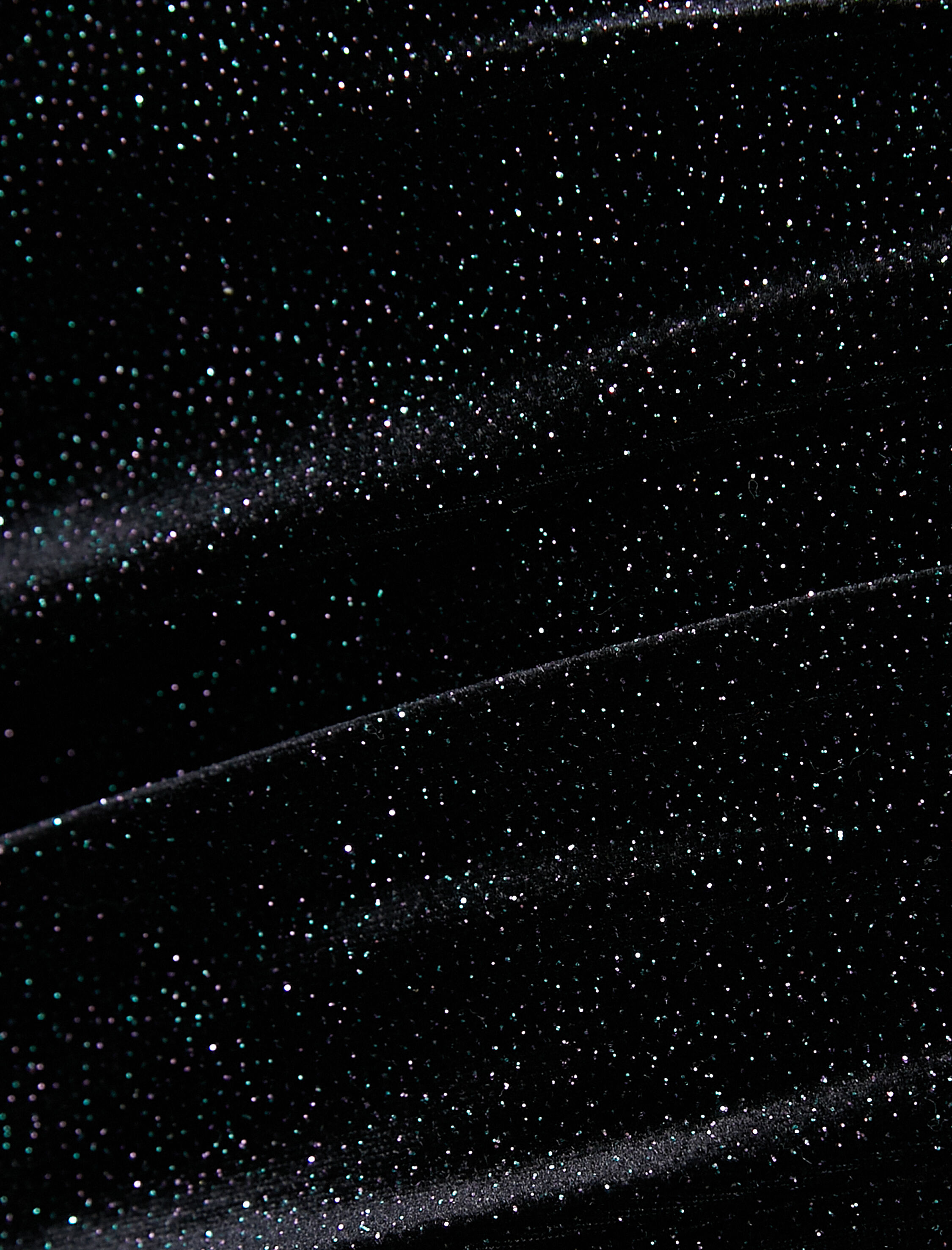   Kadife Mini Etek Simli Anvelop Normal Bel