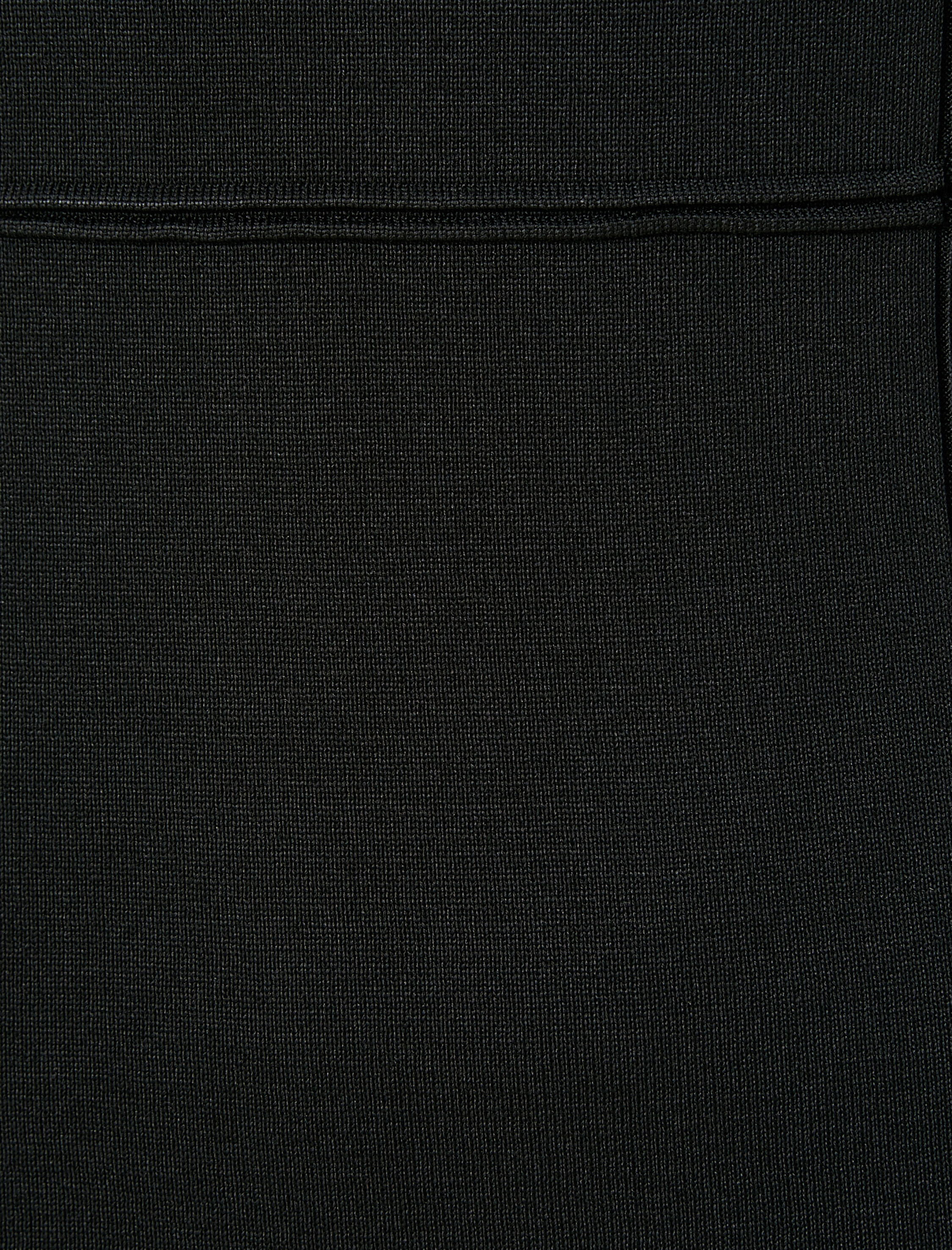   Midi Triko Elbise Kısa Kollu Bisiklet Yaka Yırtmaç Detaylı