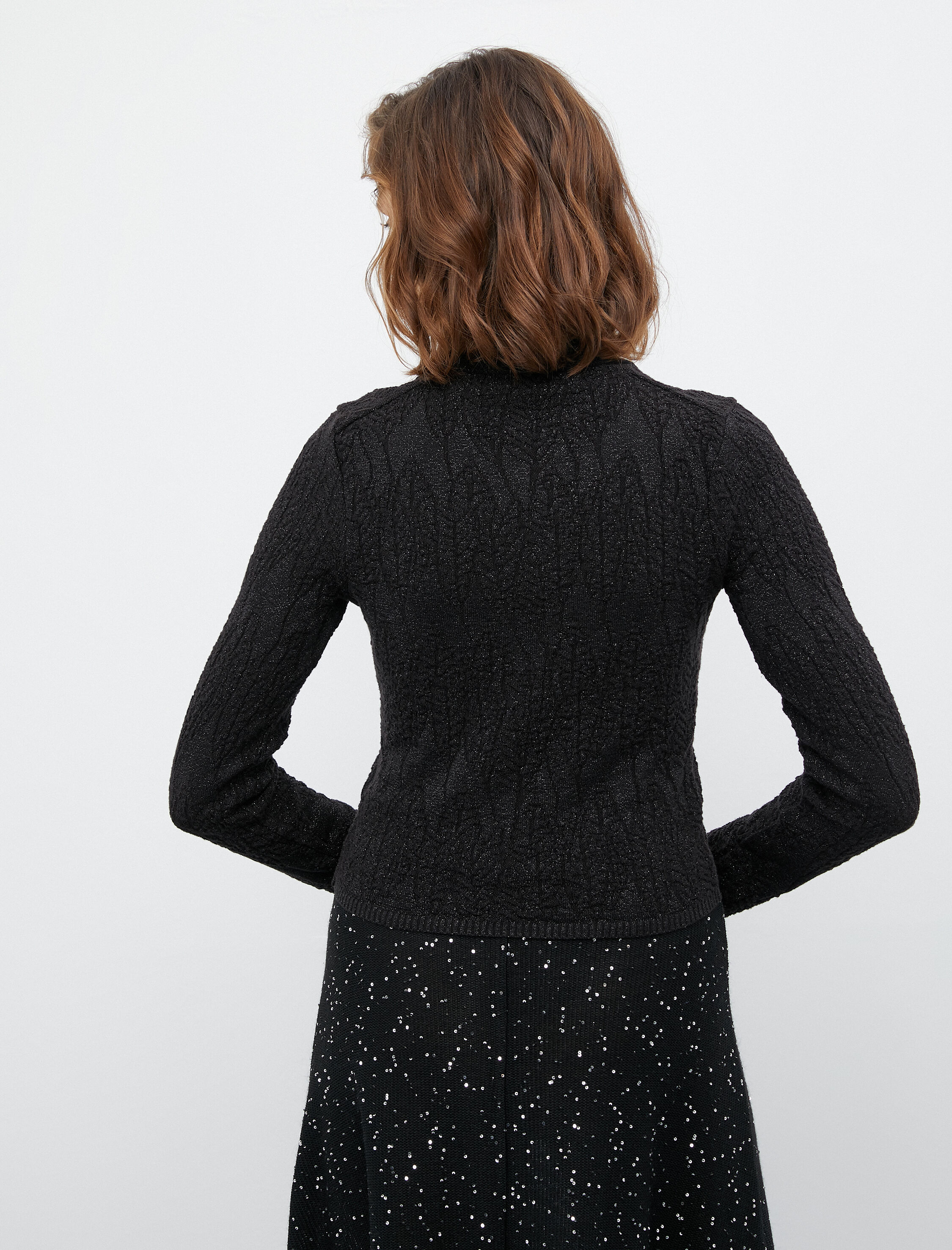   Melis Ağazat X Koton - Simli Dokulu Triko Kazak