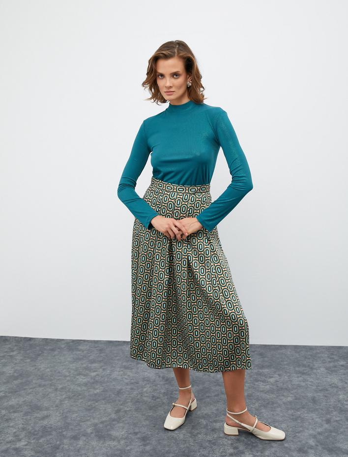  Melis Ağazat X Koton - Simli Uzun Kollu Bluz