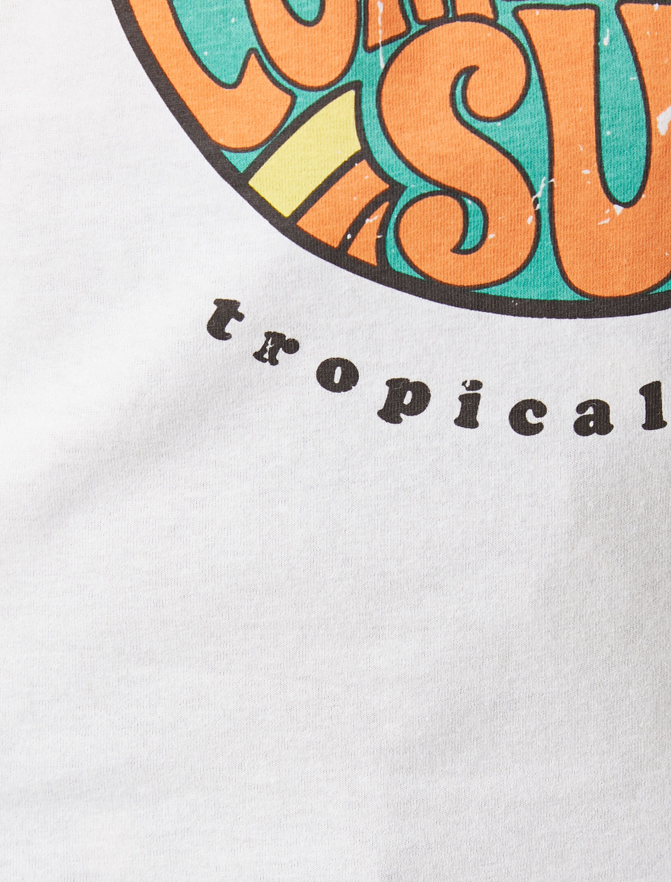   Bisiklet Yaka Kısa Kollu Baskılı Tişört