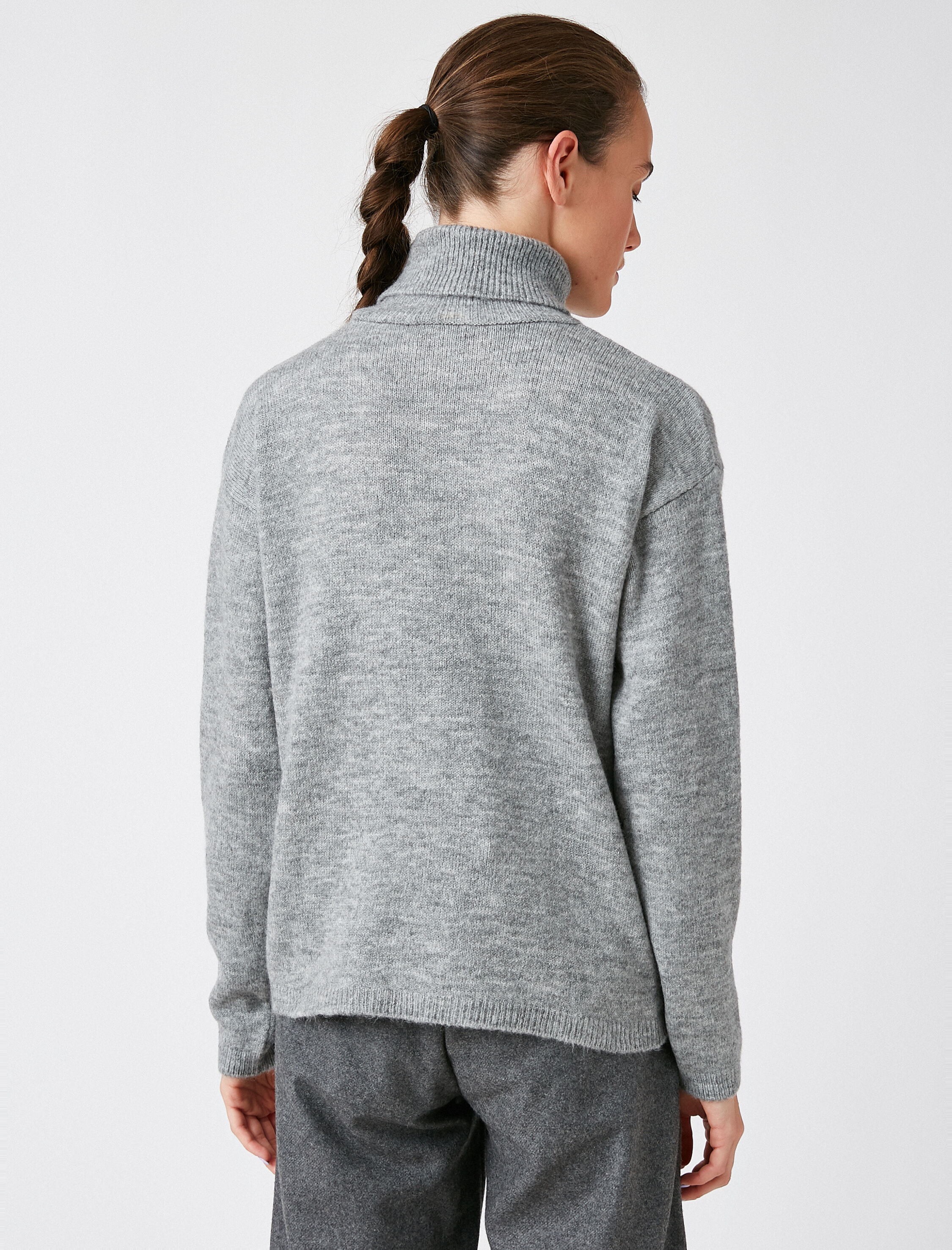   Balıkçı Yaka Oversize Triko Kazak