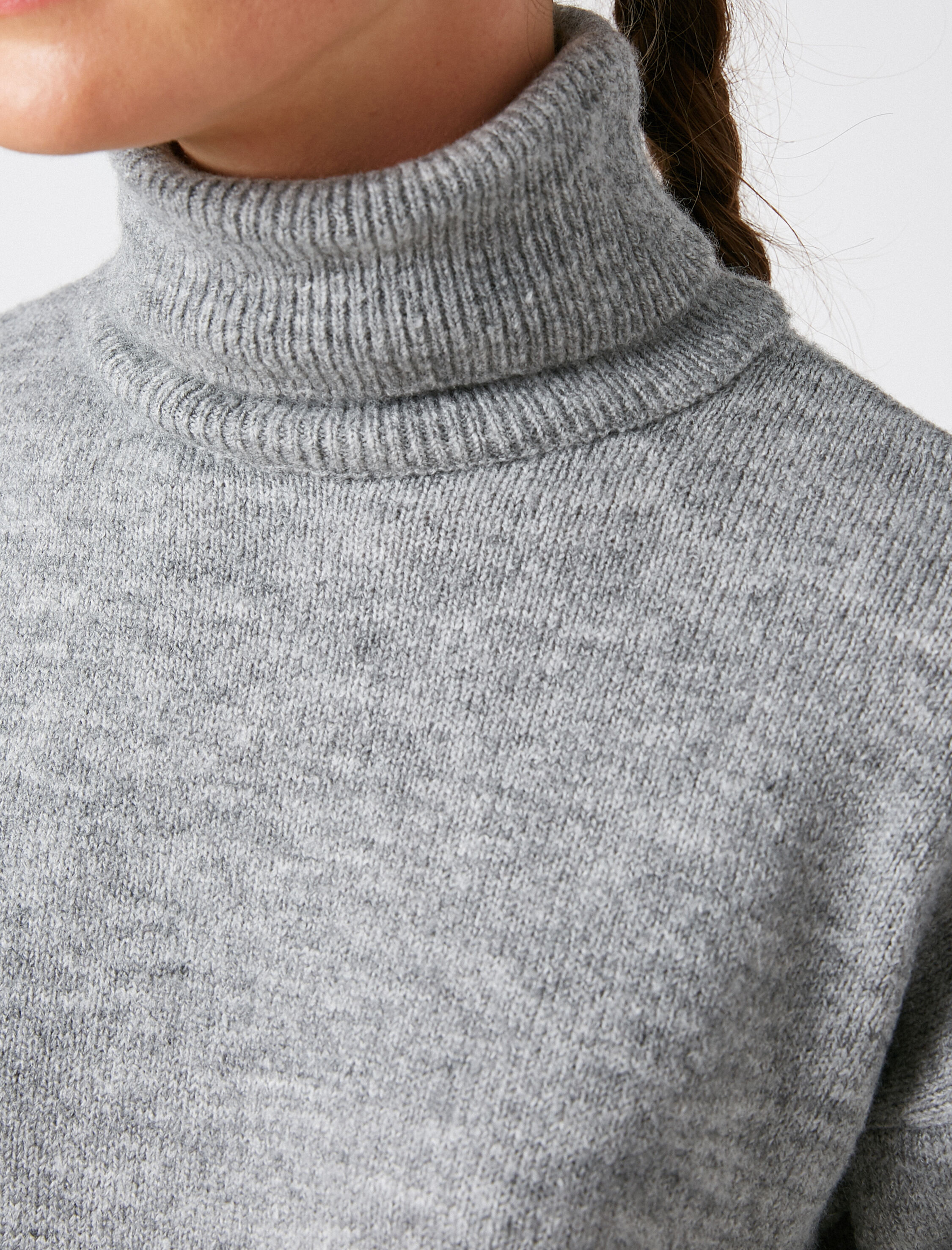   Balıkçı Yaka Oversize Triko Kazak