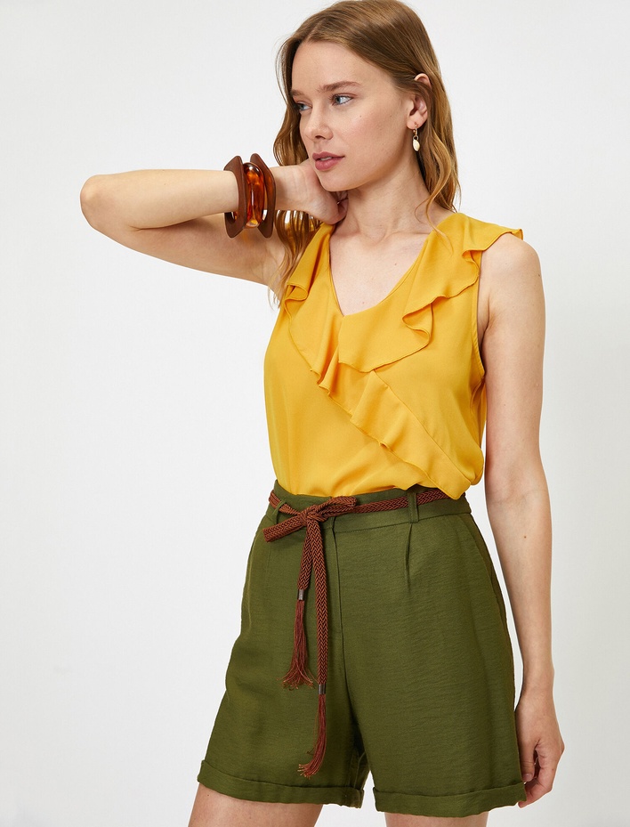  Fırfır Detaylı Bluz