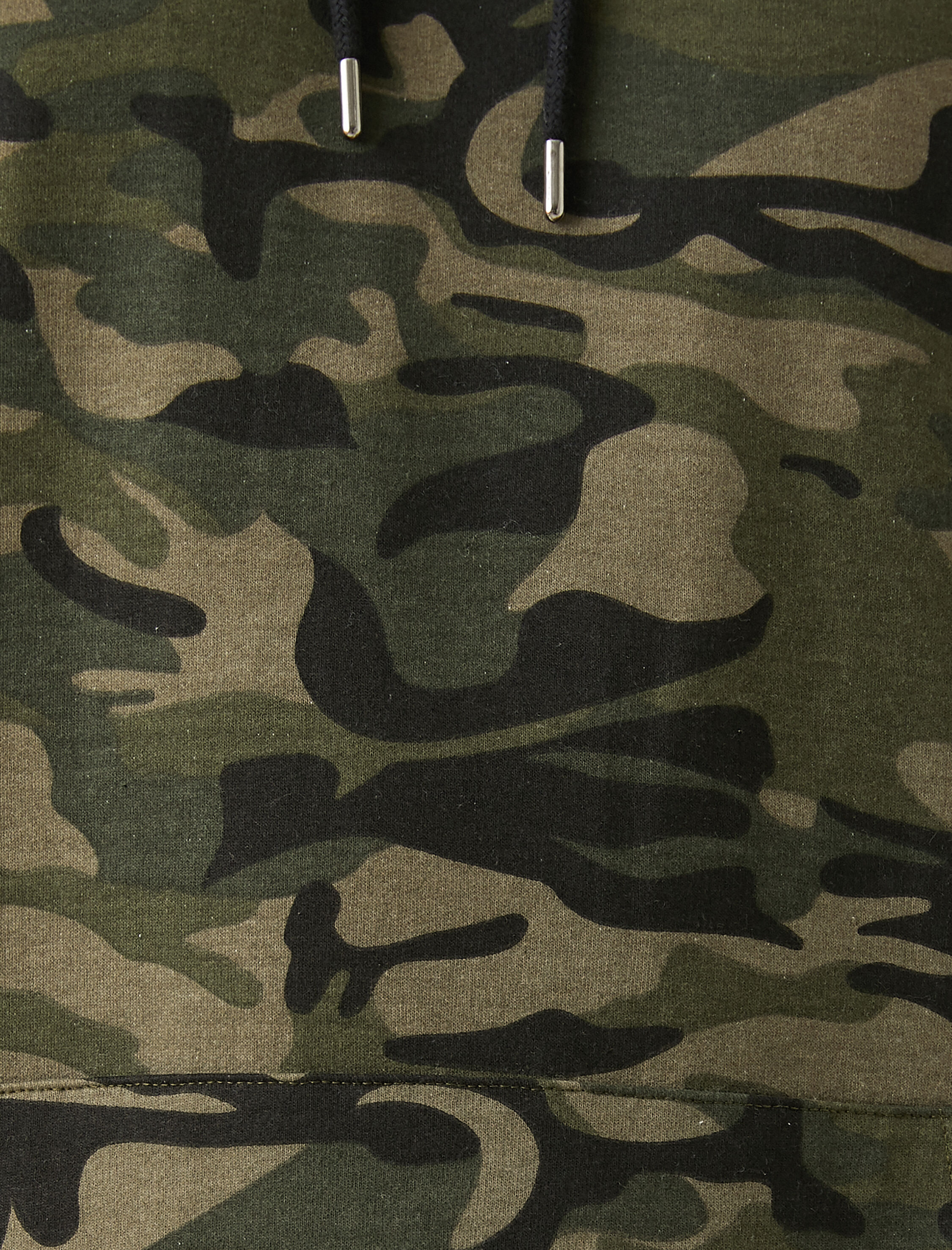   Kamuflaj Kapşonlu Sweatshirt Şardonlu