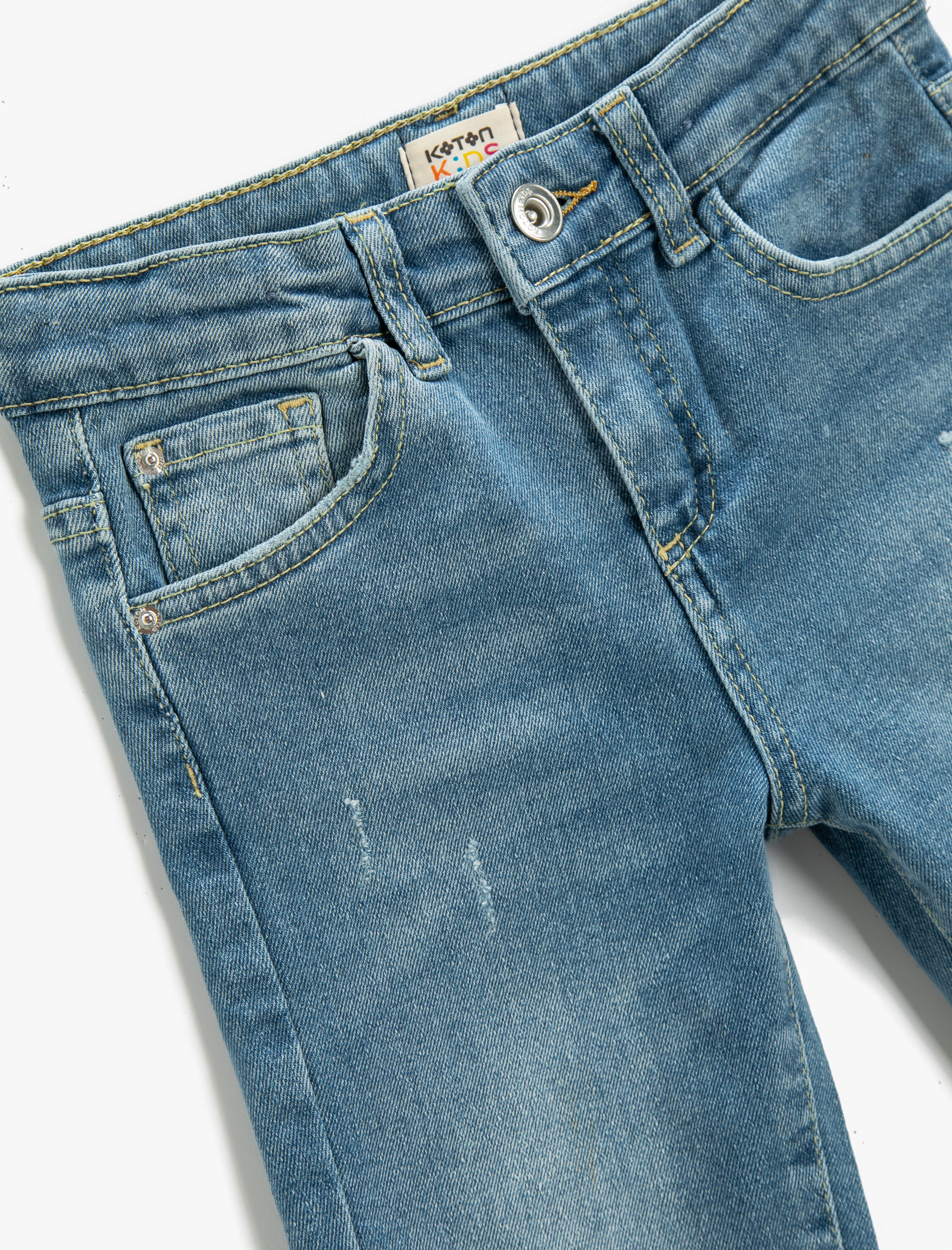  Erkek Çocuk Bermuda Kot Şort Cepli