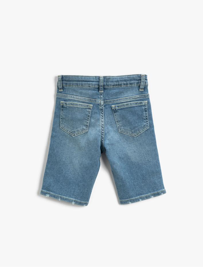 Erkek Çocuk Bermuda Kot Şort Cepli