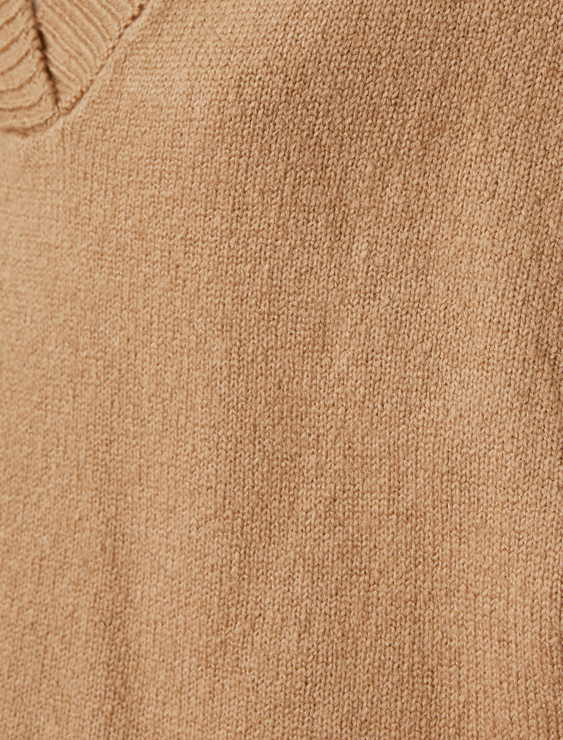 Oversize Süveter V Yaka Kısa Kollu