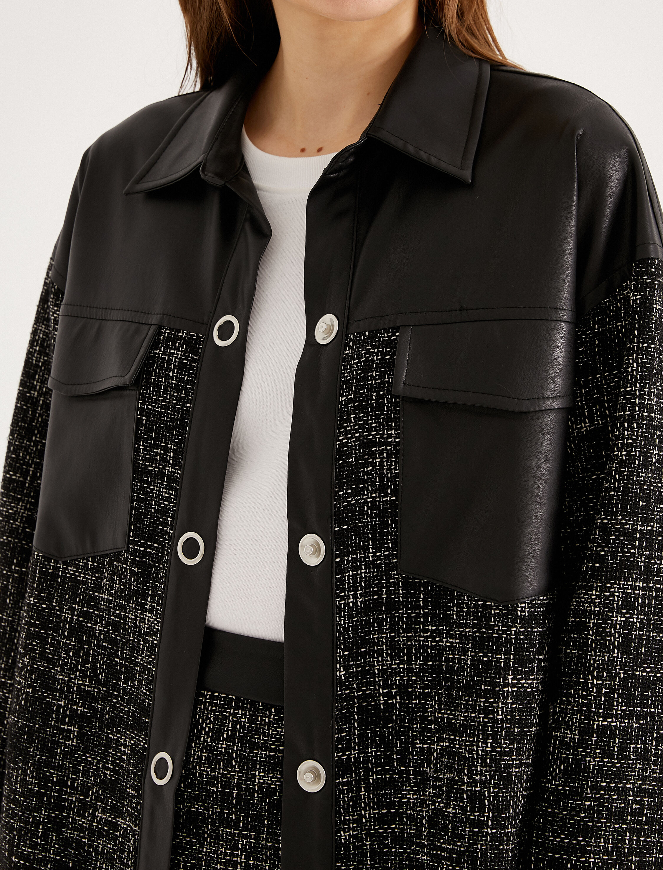   Suni Deri Tüvit Uzun Ceket