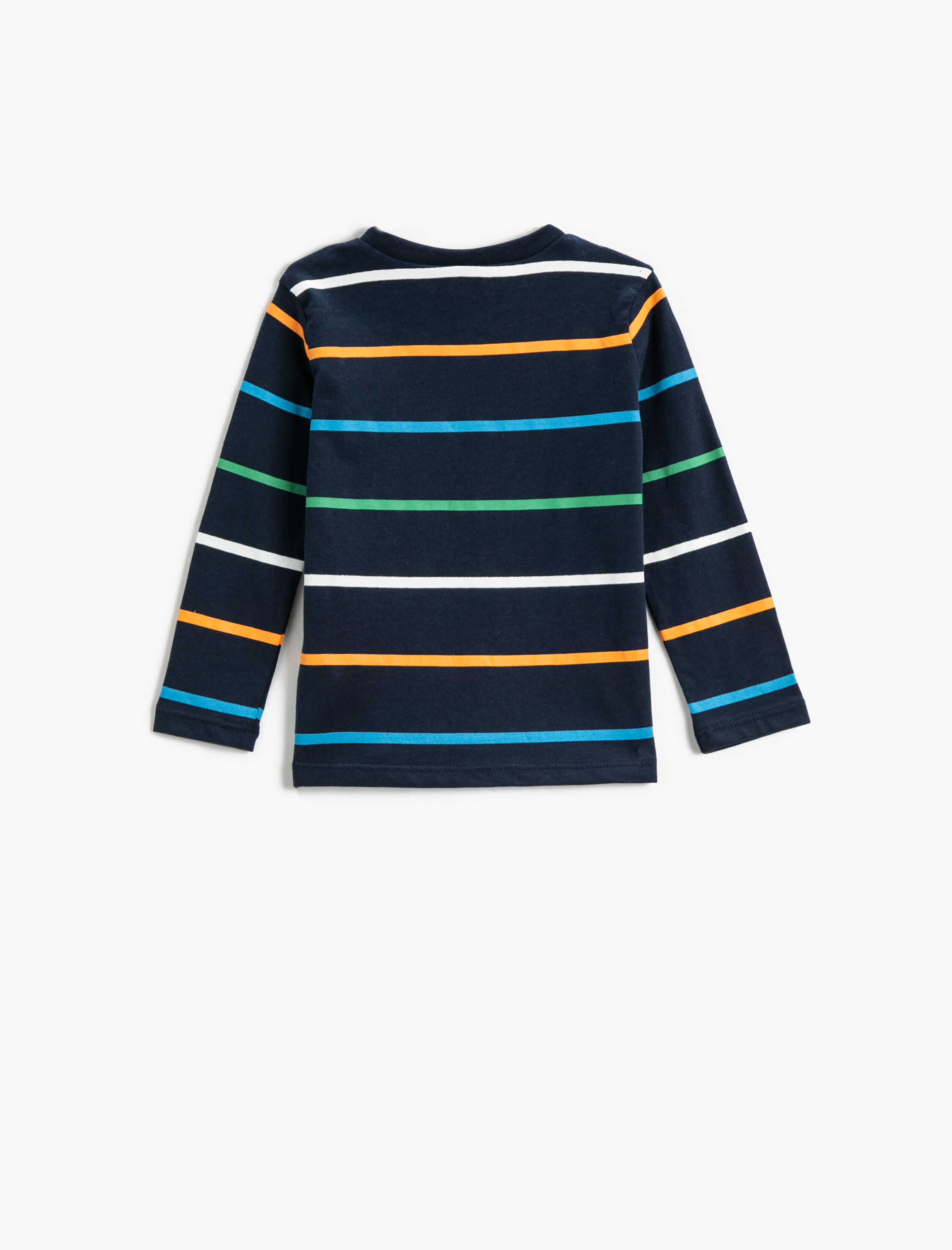  Erkek Bebek Uzun Kollu Tişört Pamuklu Cep Detaylı