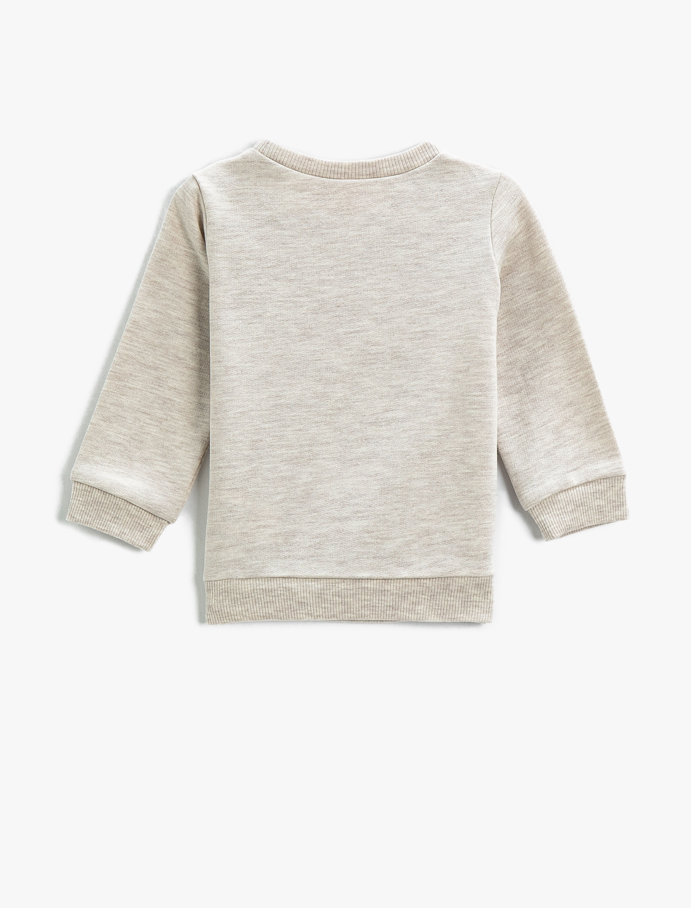 Kız Bebek Love Baskılı Sweatshirt Parıltılı Bisiklet Yaka Uzun Kollu