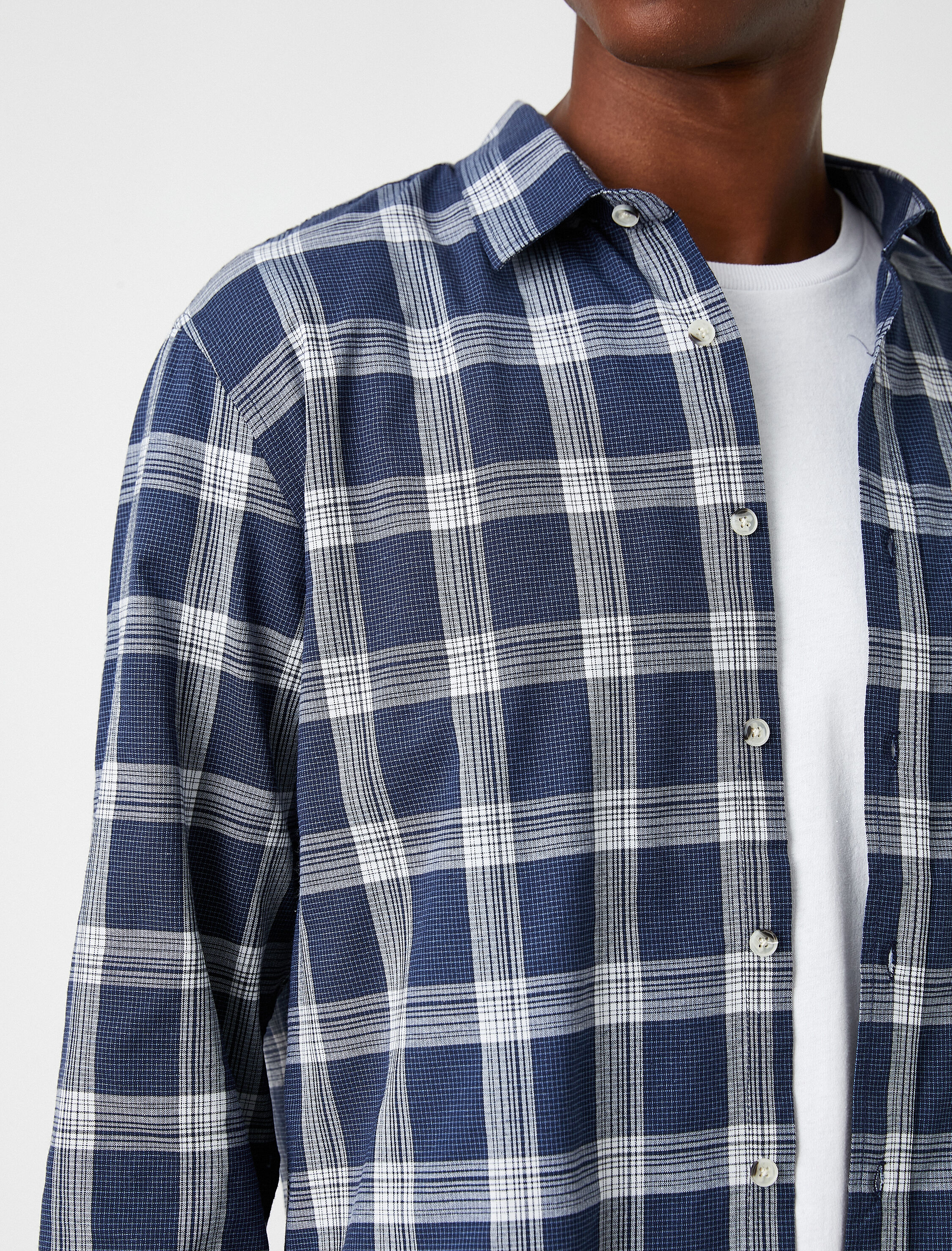   Basic Ekoseli Gömlek Klasik Yaka Non Iron