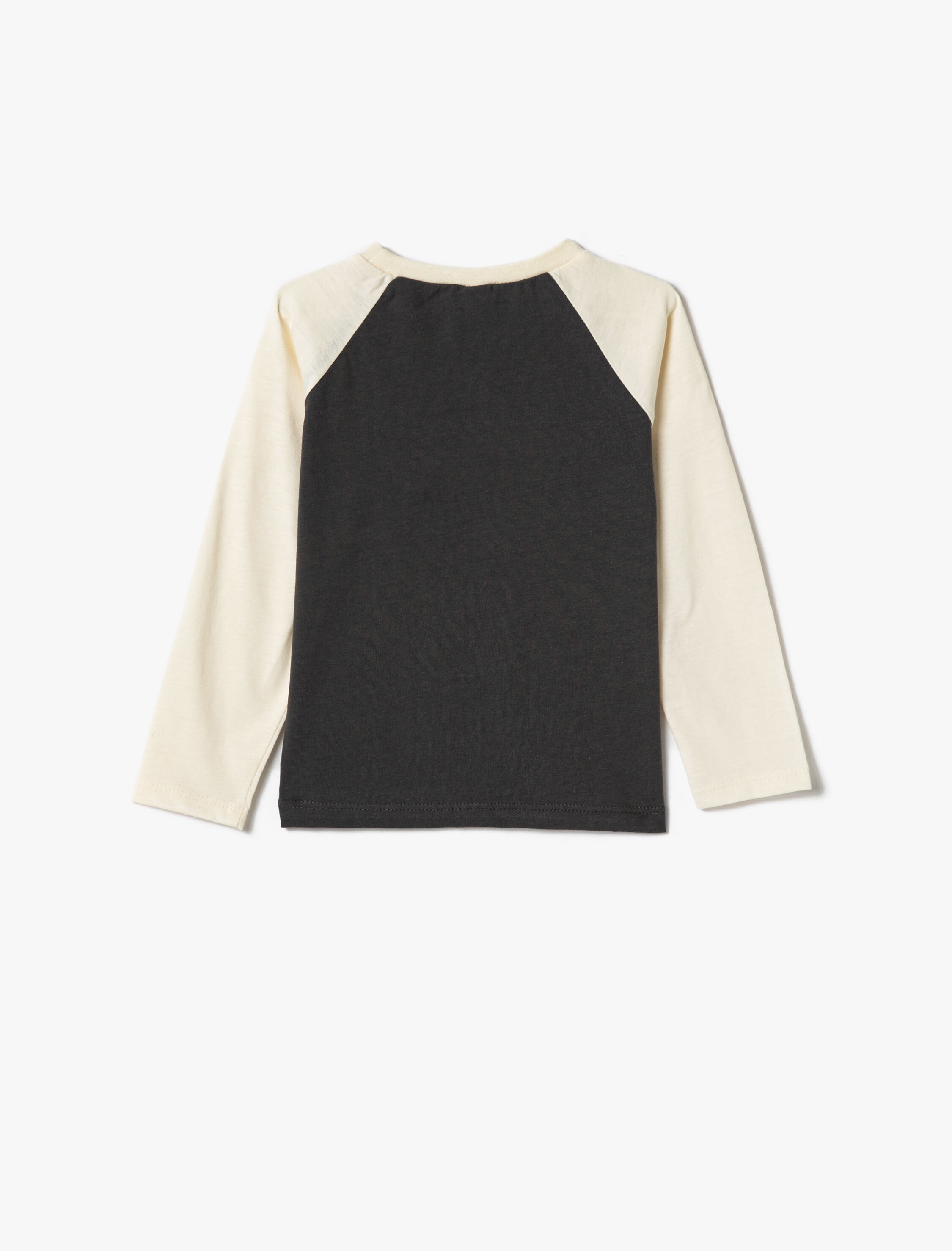  Erkek Bebek Dinozor Baskılı Uzun Kollu Tişört Pamuklu