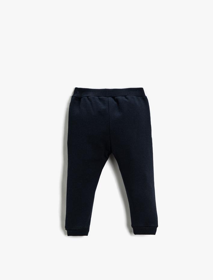 Erkek Bebek Basic Beli Bağlamalı Jogger Eşofman Altı